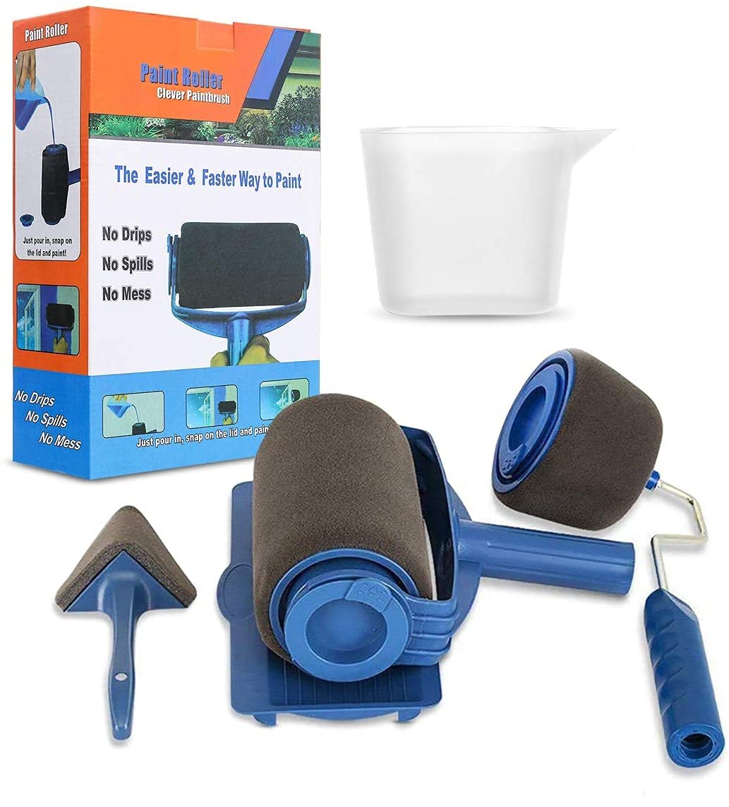 Artbee Jern Diy Paint Roller Brush Kit Interior Wall Painting Brush Tools With Sticks Paint Rollers Handle Tool Paint Edger Set (Set Of 8 Pcs) (B094GYFT9J) Amazon Price History, Amazon Price Tracker