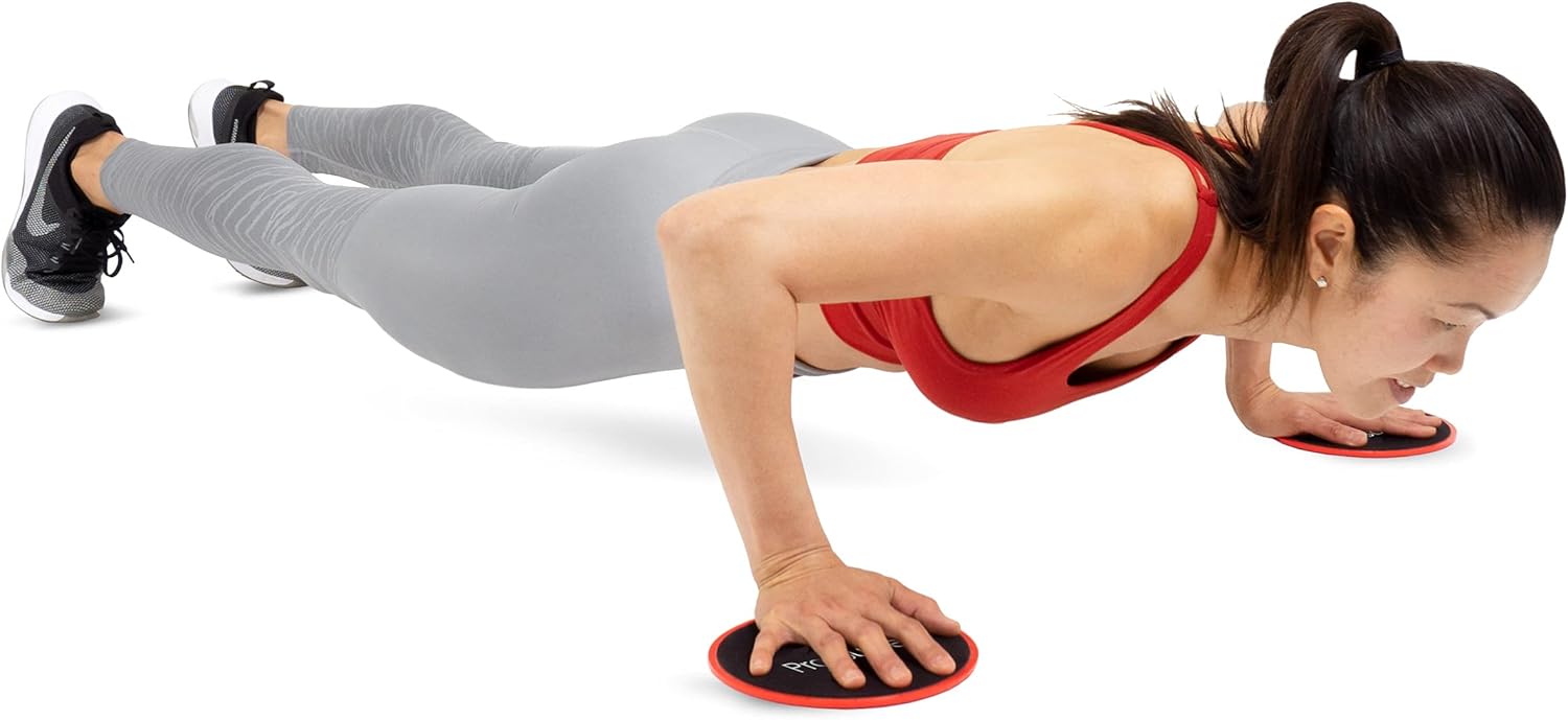 ProsourceFit Core Sliding Exercise Discs, Dual-Sided Sliders for Use on Any Surface at Home or Gym for Full-Body Workouts, Set of 2 - Image 4