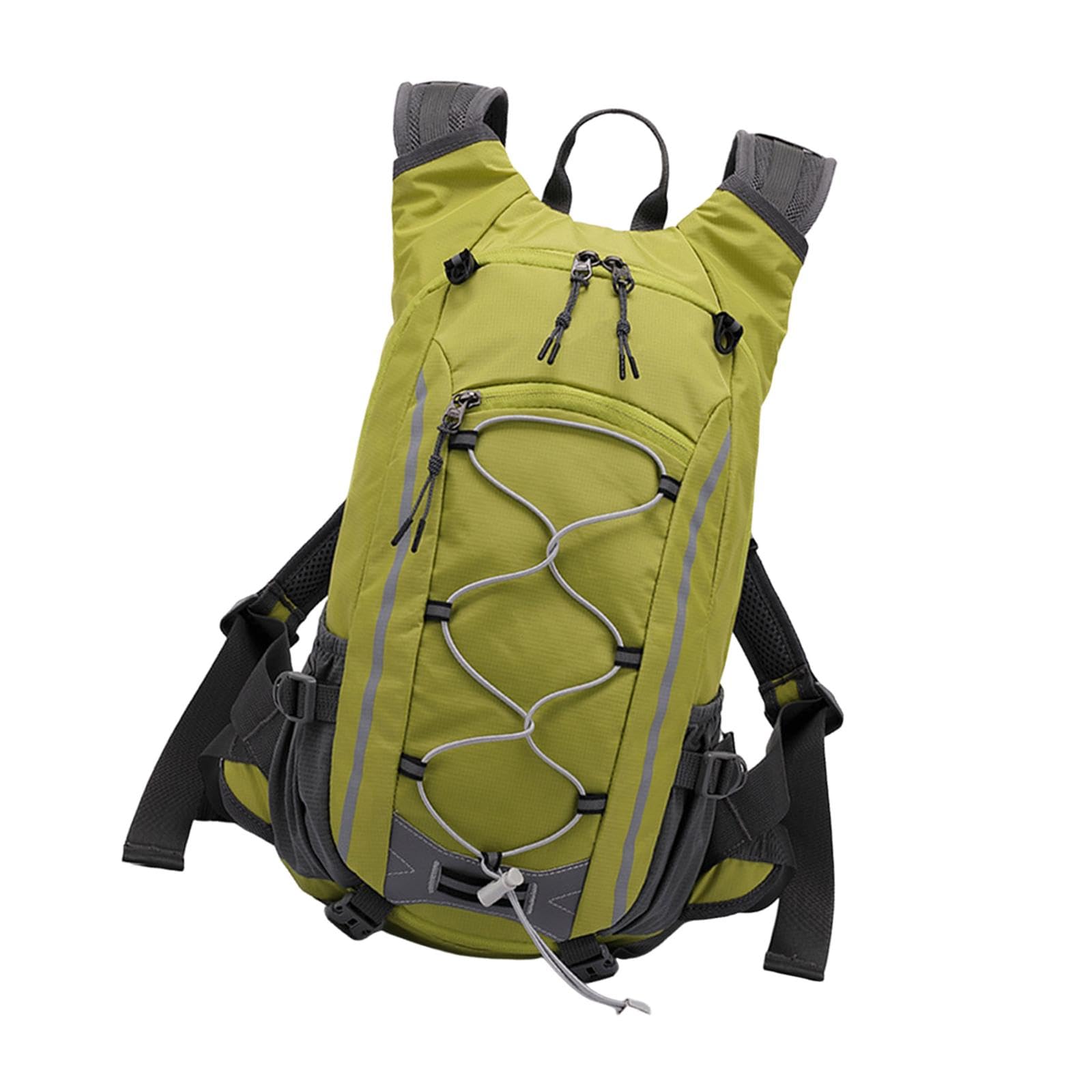 Mochila de Senderismo Y Montañismo de 20 litros, Multifuncional, de Poliéster, con Múltiples Compartimentos para Uso Diario. Resistente, Verde Amarillento