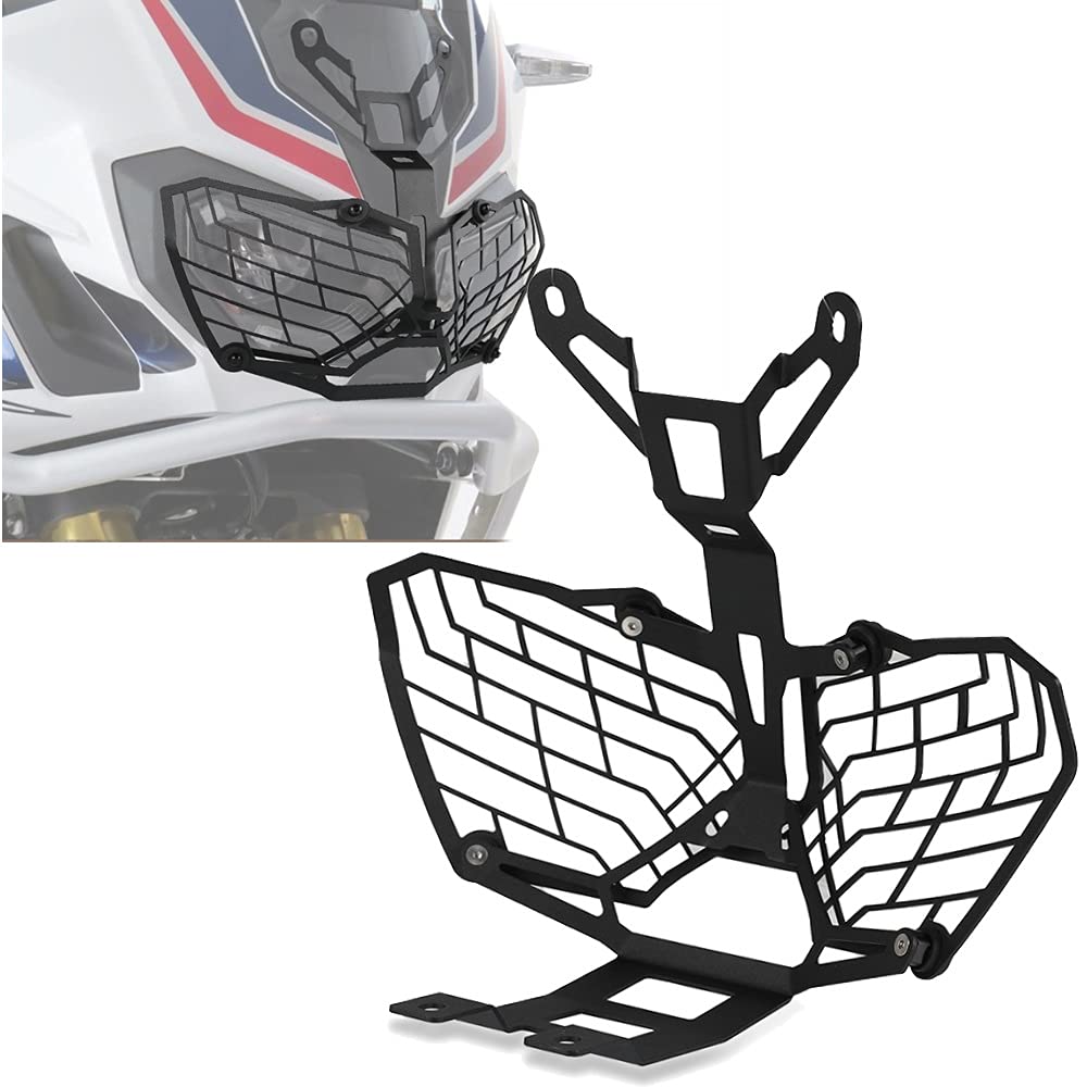Grille De Protection Pour Phare Moto Honda Africa Twin CRF1000L (2016-2019) - Acier, Design - 12