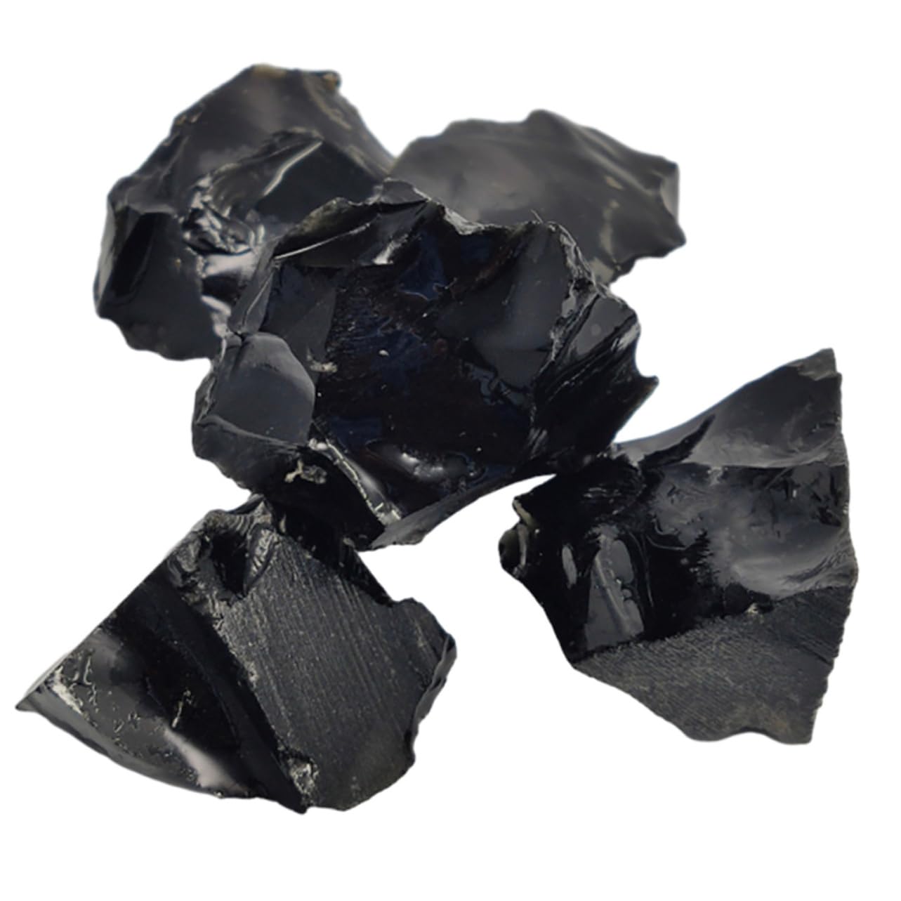 SHERCHPRY 5 Sätze Obsidian Duftstein Kleine Steindekore Obsidiansteine Kristalle Steine Obsidian-handwerk Obsidian Rechteckig Obsidian Rough Stone Natürlicher Kristall Schwarz 5 Stücke * 5