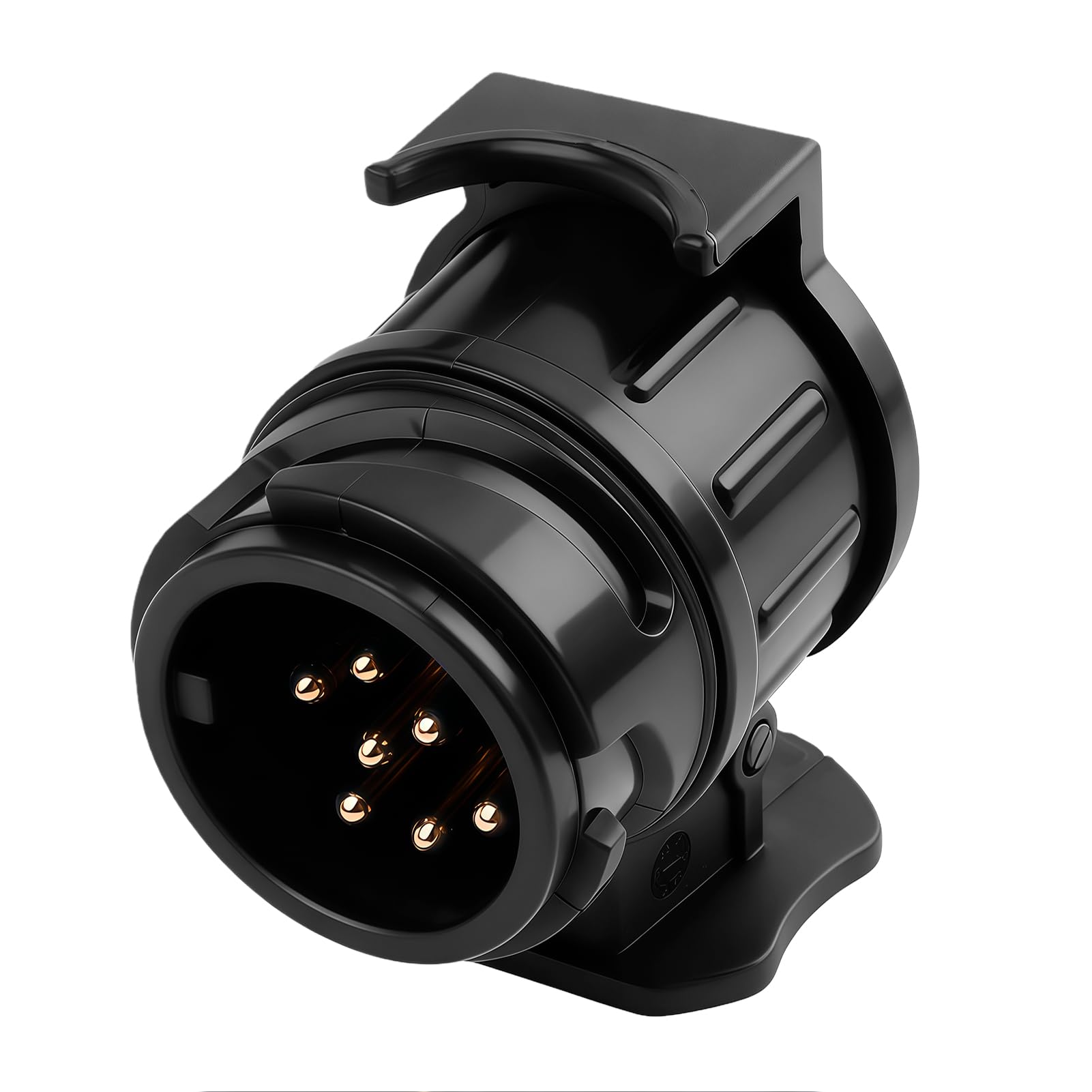 13 Pin to 7 Pin Towing Adaptor, Heavy Duty Waterproof Trailer Plug Converter, Universal 13 Pin Trailer Plug Socket Adaptor for Car Caravan Camper Van, Truck Trailer Durable 12V Connector Black