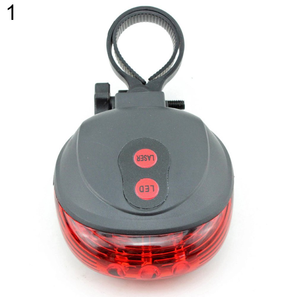 dxS8hhuo Mountain Bicycle 5 LEDs Rear Tail Light Safety Warning Lamp Cycling Equipment Flash Mode