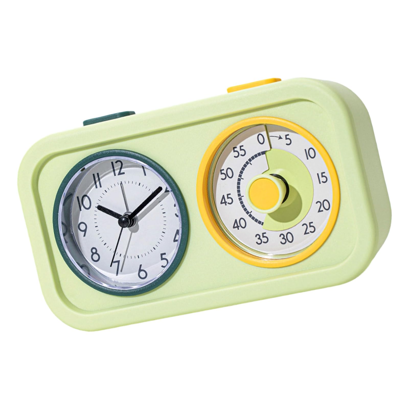 jiingekk Screen Visual Timer with Alarm Clock for Cooking Baking Study Quiet Operations Double Screen Display Clock