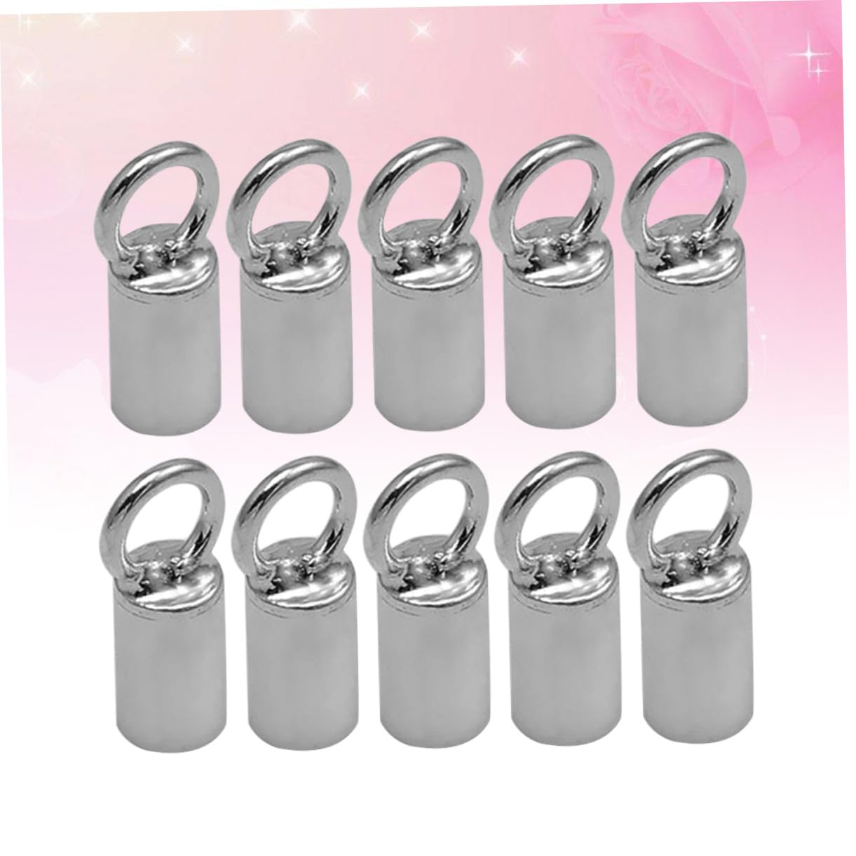 ORFOFE Endclips Selbstgemacht Zubehör Feine Verarbeitung 10 Stück aus 925 Silber Rohr für Halsketten und Armbänder für Besondere Geschenke und Schmuckherstellung