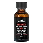Live Bearded Beard Oil, 1 fl oz - Premium All-Natural Jojoba - Made in the USA - Hair and Skin Care for Men with Dry, Flaky Patches | American Scent - Cedar, Vetiver, Bergamot