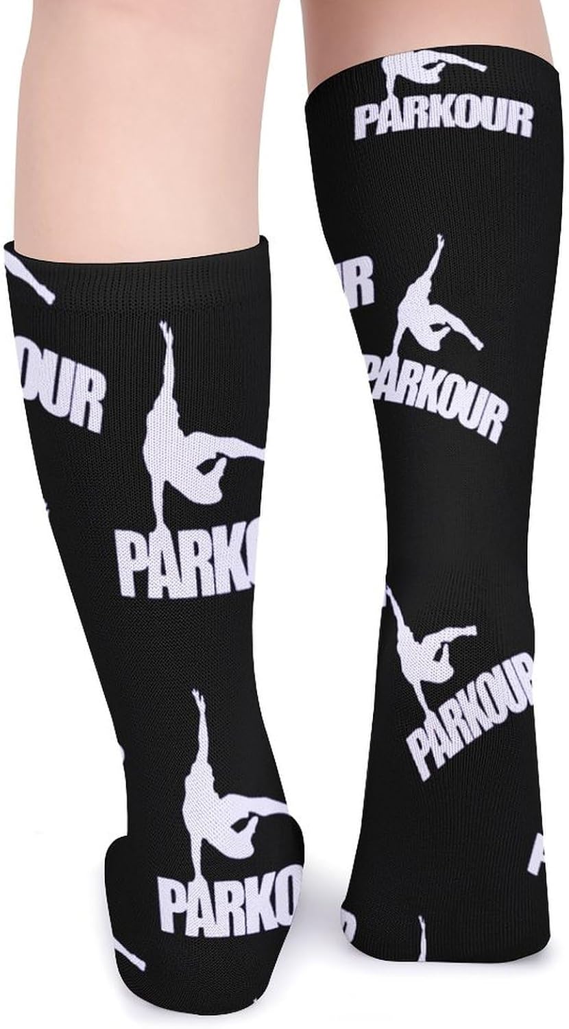 Parkour Sport Thick Compression Socks for Women Men Long Sock Thigh High Stockings