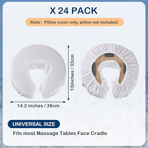 Vista 36 de 24 fundas para cuna facial para mesa de masaje, de microfibra, reutilizables, suaves y gruesas, fundas para reposacabezas a granel, a prueba de Beige