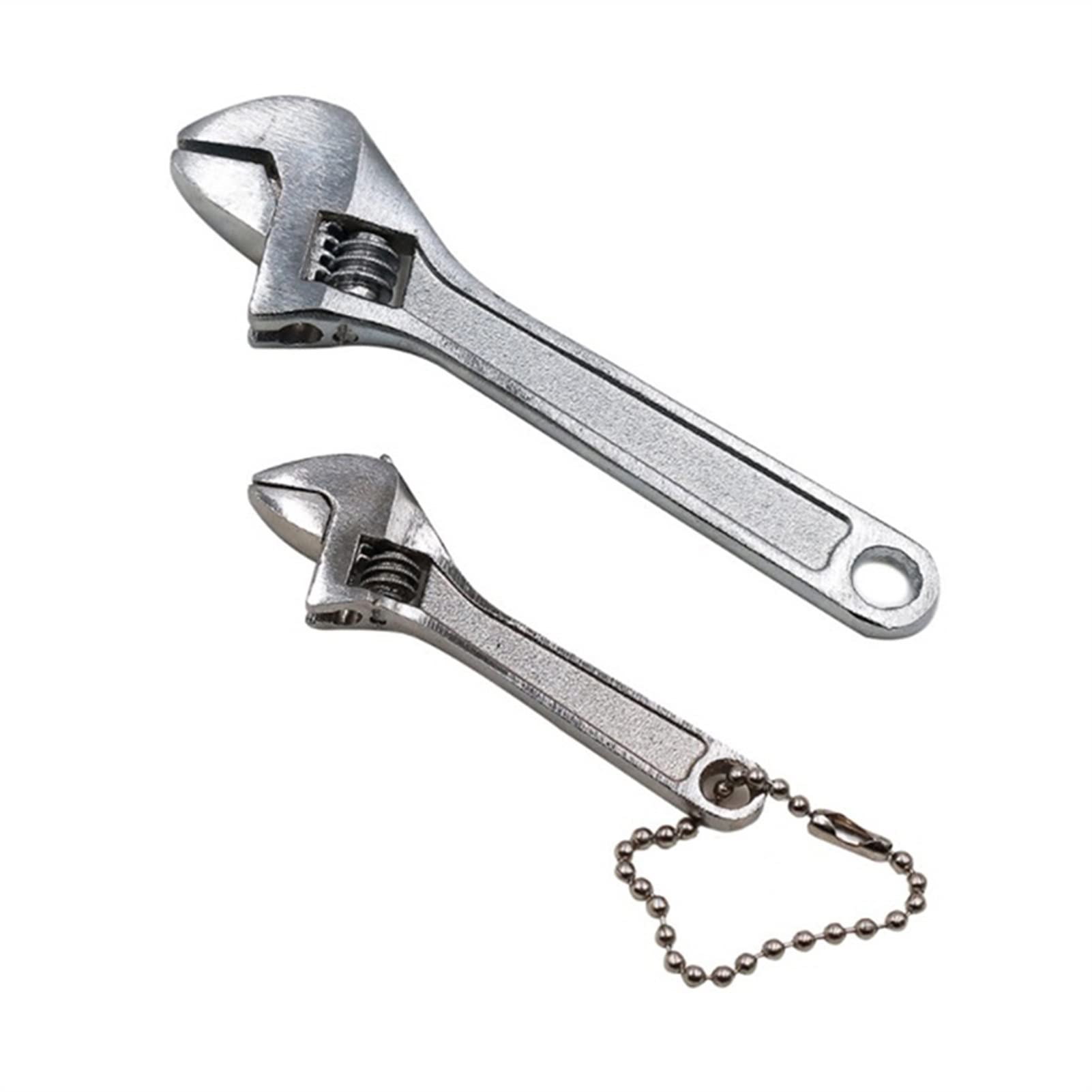 Miniaturowy klucz nastawny, klucz nastawny, wielofunkcyjny miniaturowy uniwersalny klucz nastawny, szybka naprawa metalu, przenośne narzędzie ręczne, klucz szczękowy o wysokiej wytrzymałości z łańcu