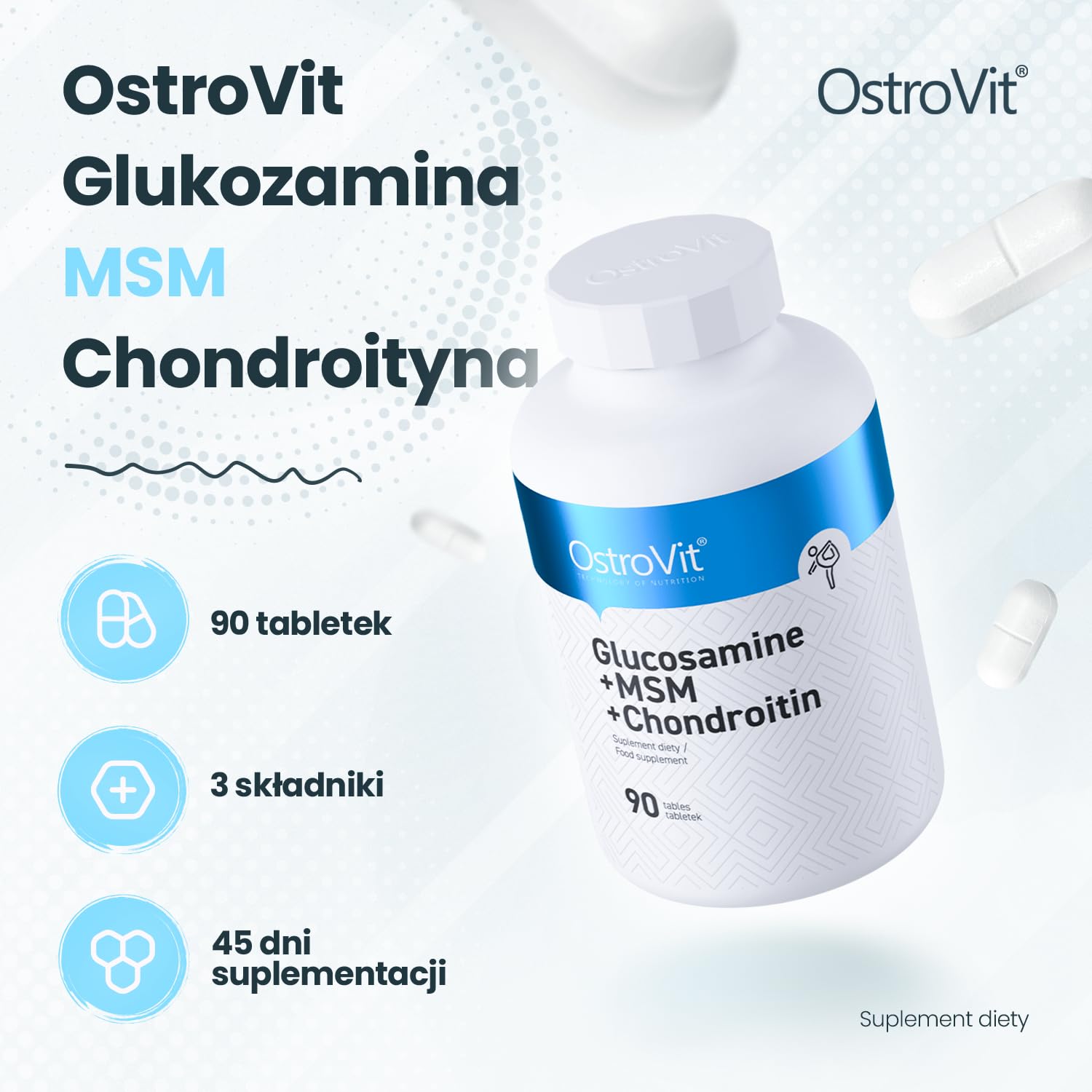 Glucosamine + MSM + Chondroïtine (90 tabletten)