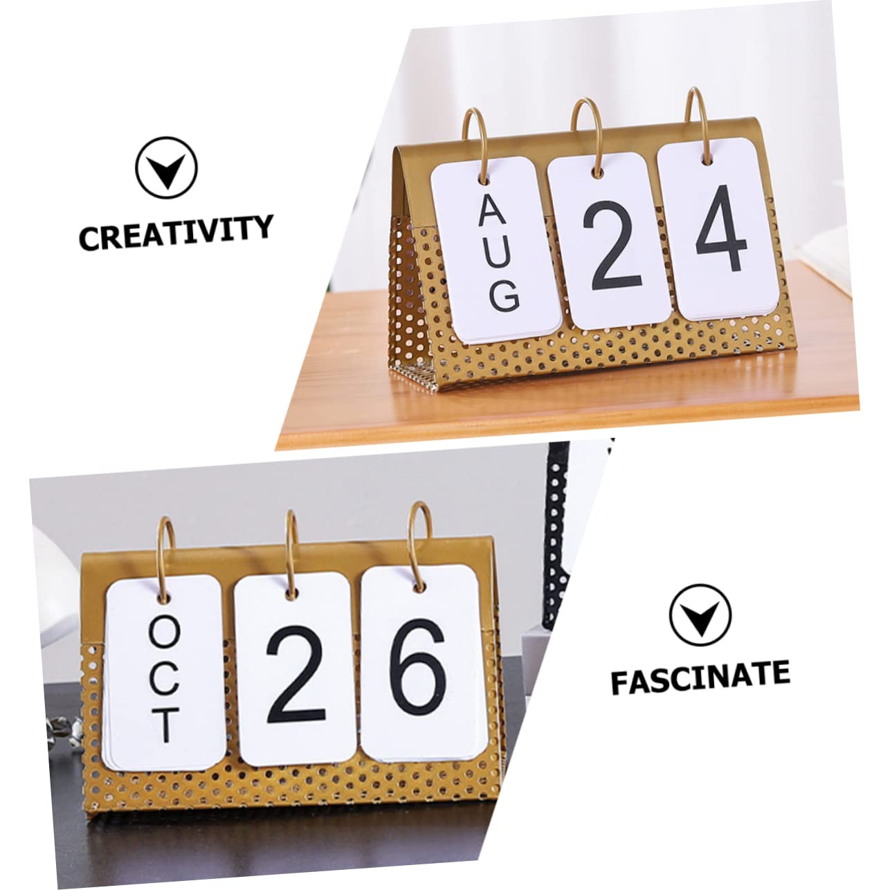 Abaodam 2pezzi Calendario Da Tavolo Metallo Planner Mensile Con Spirale Design Moderno Per Ufficio e Casa Stabilità e Facilità Di Utilizzo Decorazione Elegante Per Scrivania
