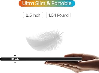 14 Inch Portable Monitor FHD1200P Ultra-Slim for Laptop Monitor, USB-C&HDMI Plug&Play,100% SRGB,Dual Speakers Extender Display. Built-in Stand,for Laptop,PC Phone Xbox PS4/5