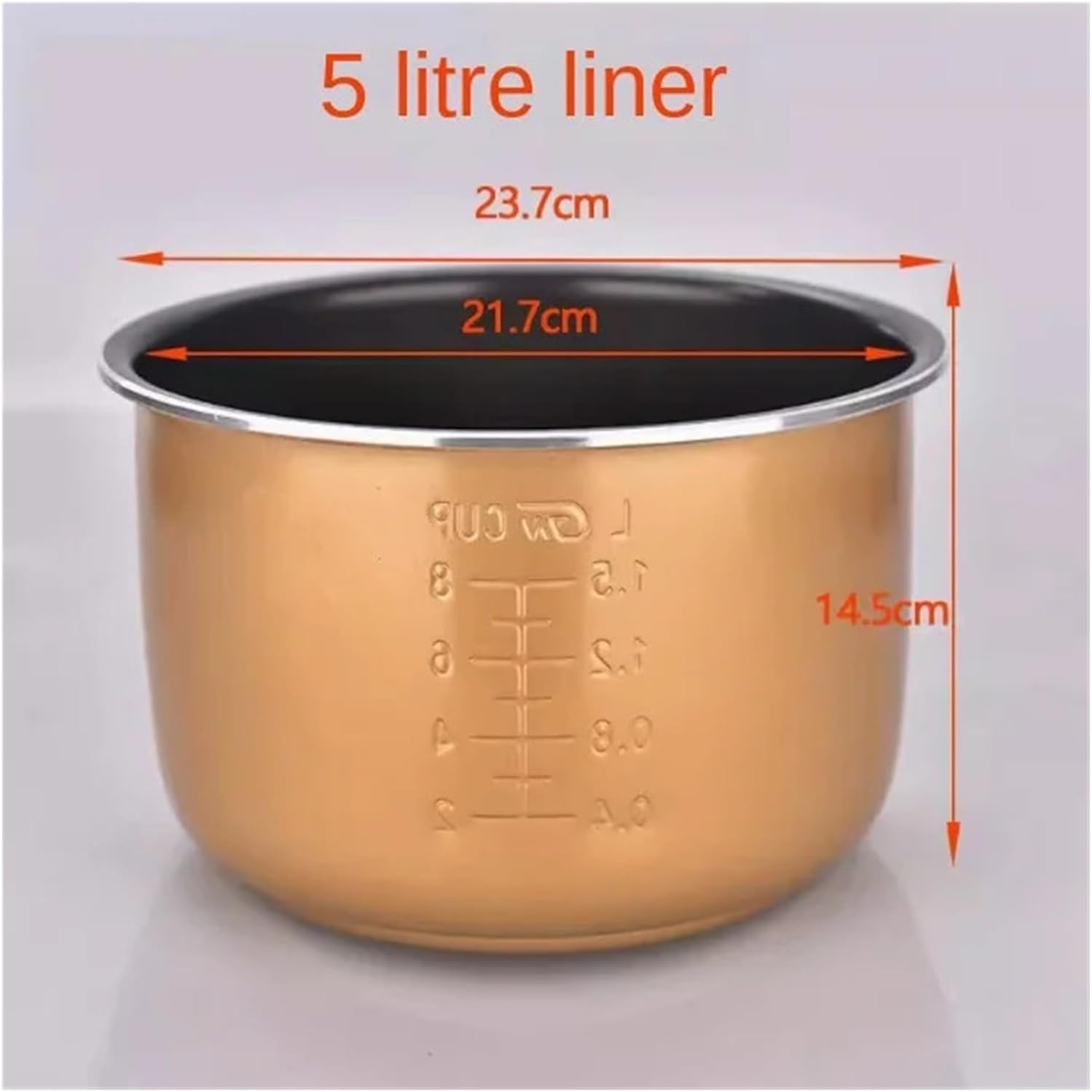 5L Non-Stick Inner Pot - Compatible With REDMOND RMC-M40S RB-A300 RB-C302 RB-C305 RIP-A1 RMC-M10 RMC-M11 RMC-M12 RMC-M13 RMC-M4505 – Food Grade Non-Stick Coating Cooking Bowl Accessory