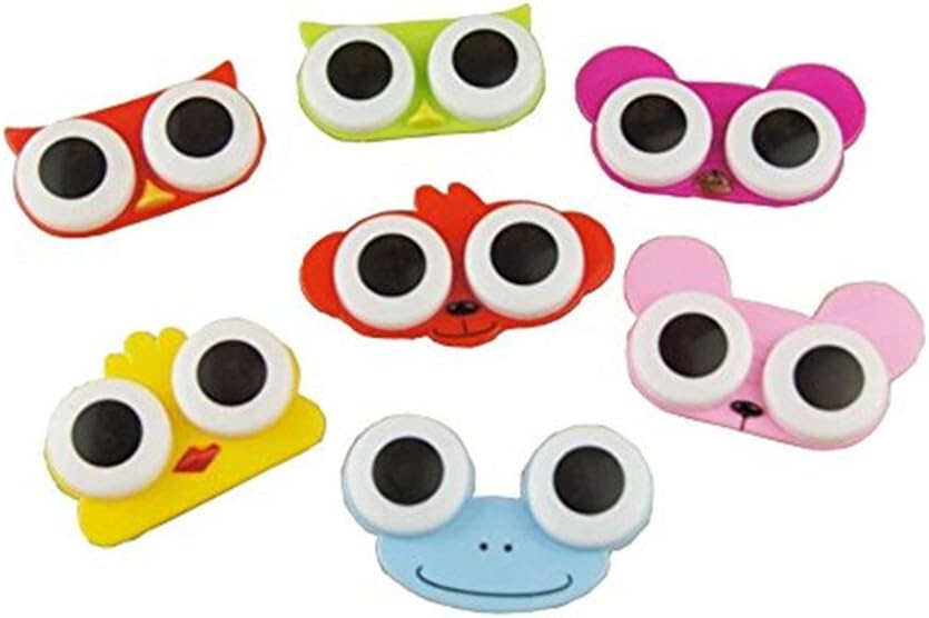 Kangkang@ [Set of 5 Special Cute BIG EYES Animal Contact Lenses Box Case/Holders