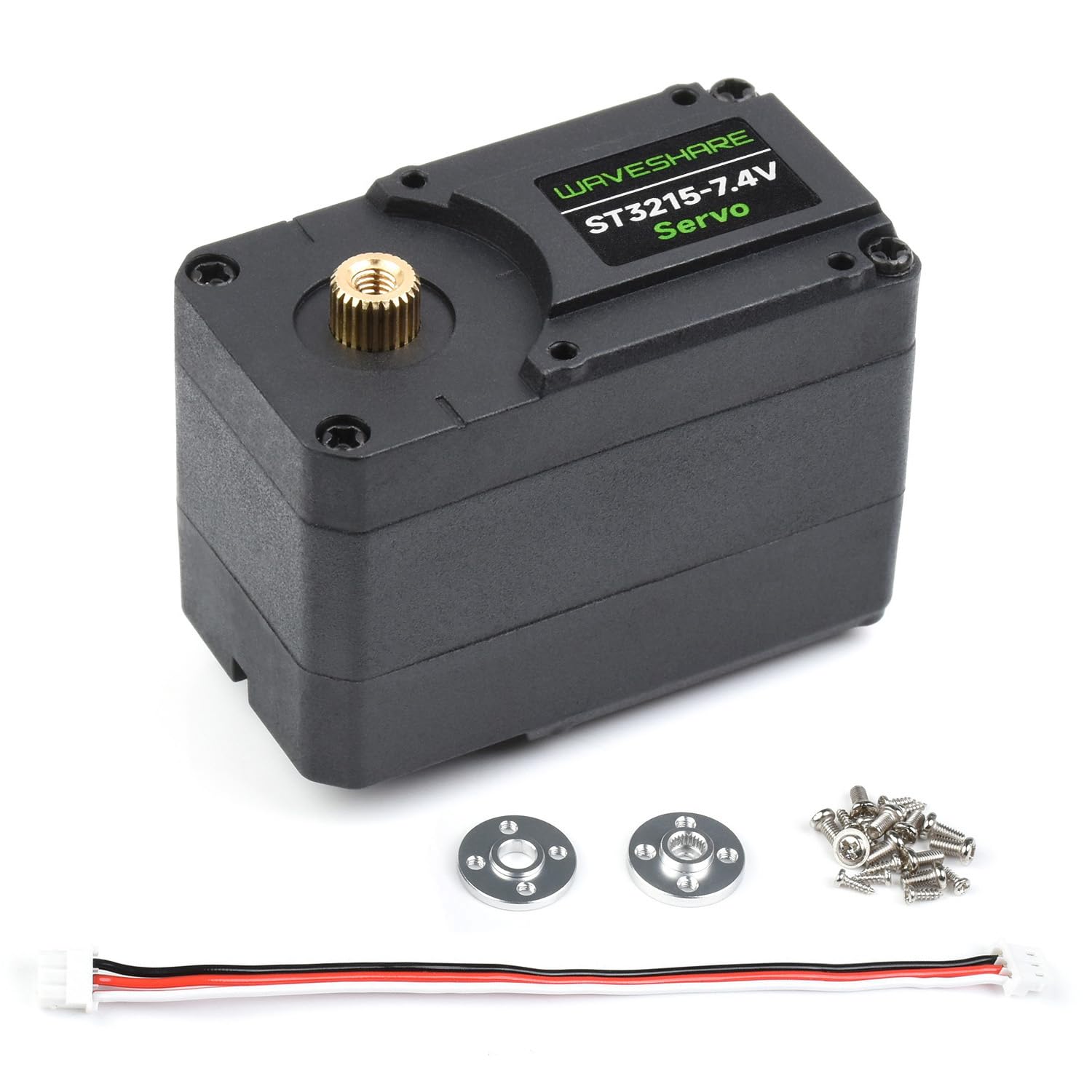 Waveshare ST3215 Series Serial Bus Servo, High Precision And Torque, With Programmable 360 Degrees Magnetic Encoder, Two-Way Feedback, Servo/Motor Mode Switchable, 19.5kg.Cm@7.4V Torque