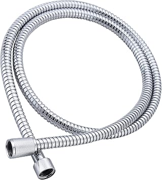 59" Shower Hose Replacement for Grohe 28143000 RelexaFlex, Flexible and Durable Metal Longlife Handheld Shower Hose with Brass Insert and Nut, Starlight Chrome