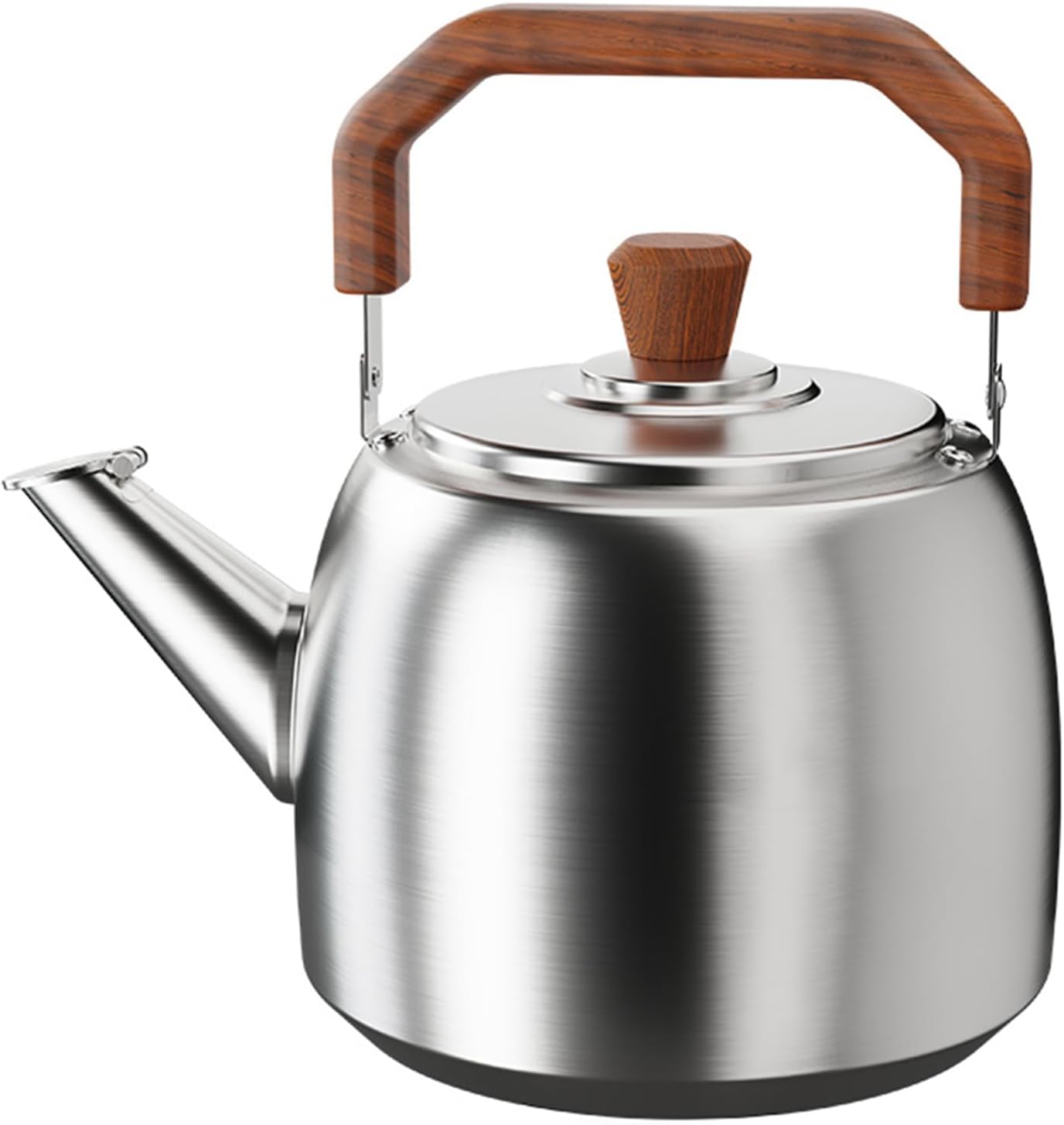 316 Stainless Steel Whistling Water Kettle for Stove Top, Large Capacity Tea Kettle with Handle, Hot Water Fast to Boil Tea Pot, Classic Kitchen Stovetop Kettle(4L/4.2 Quarts, Matte)