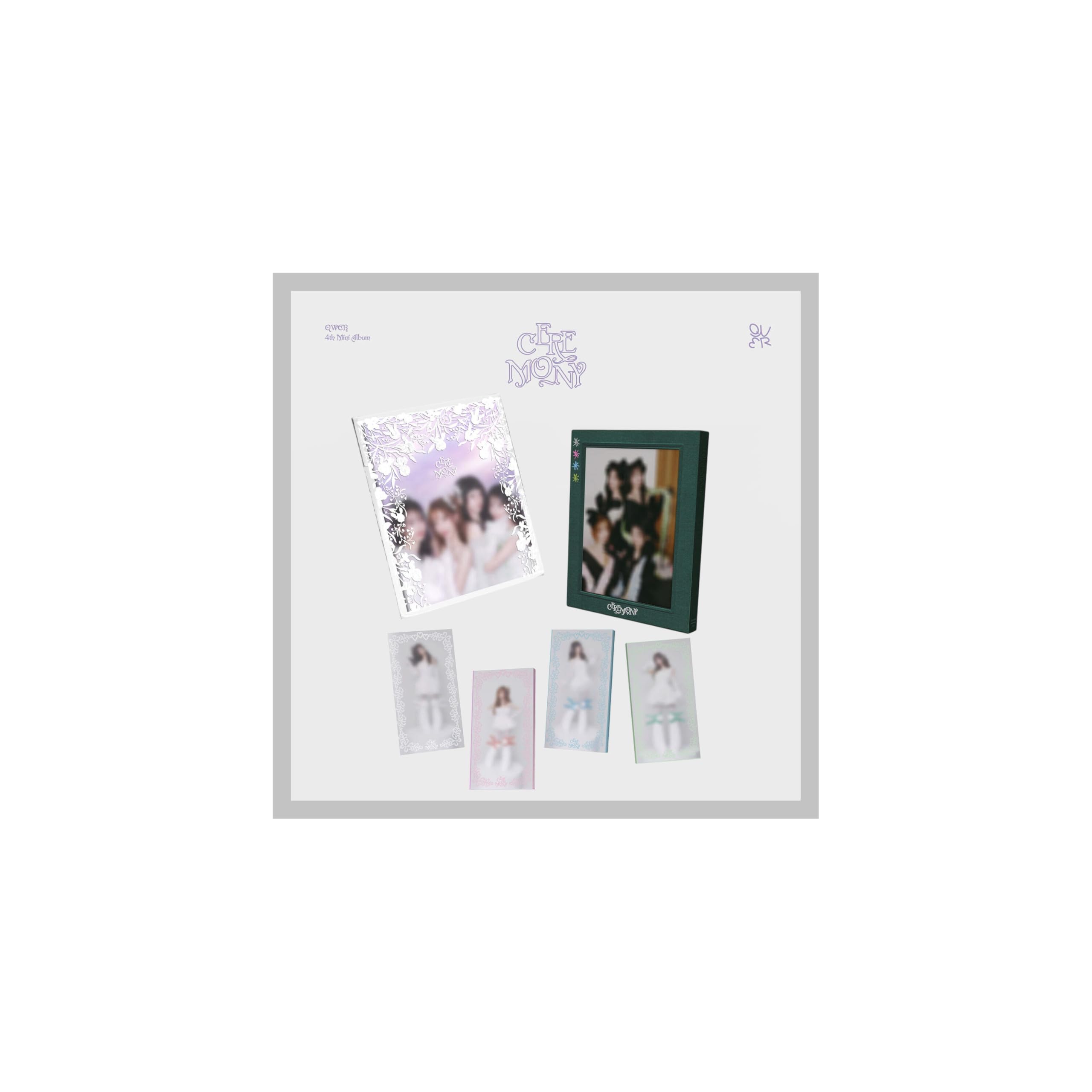 QWER CEREMONY 4ème mini album collection K-Pop pack double CD avec suivi postal