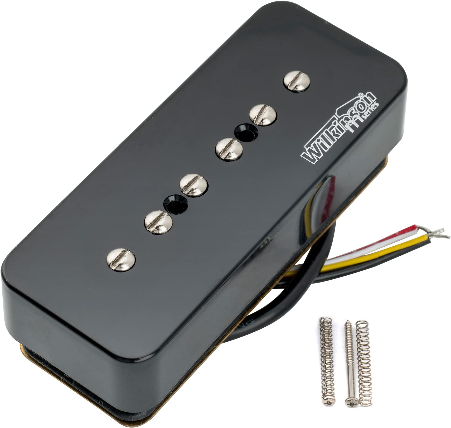 Wilkinson M Series Stacked P90 Soapbar Ceramic Single Coil Sized Humbucker Bridge Pickup for SG/LP Electric Guitar, Black