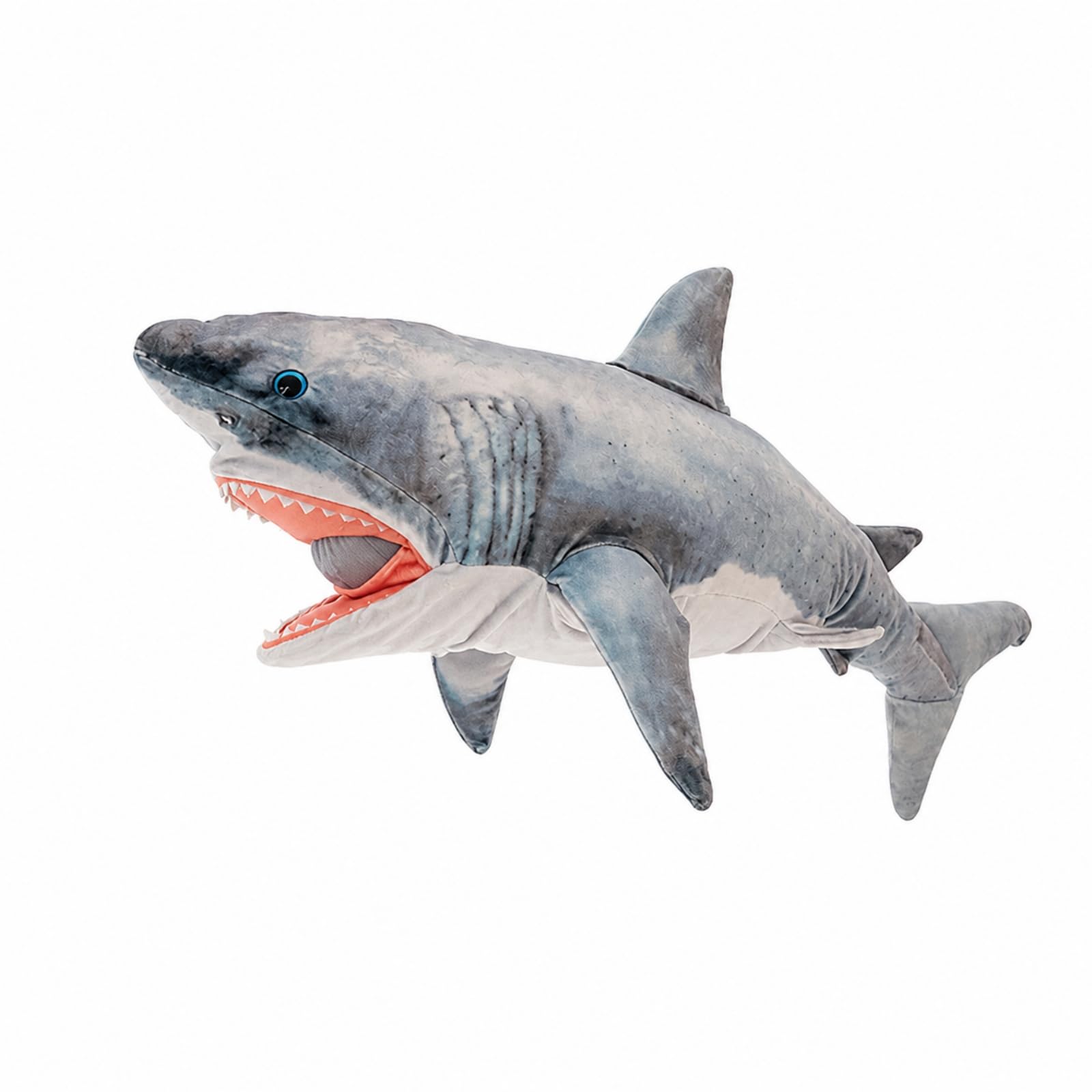 Peluche con Bocca Aperta Soffice a Forma di Decorativo per Area di Gioco, Tema Marino, 130CM, PupazzoSqualo