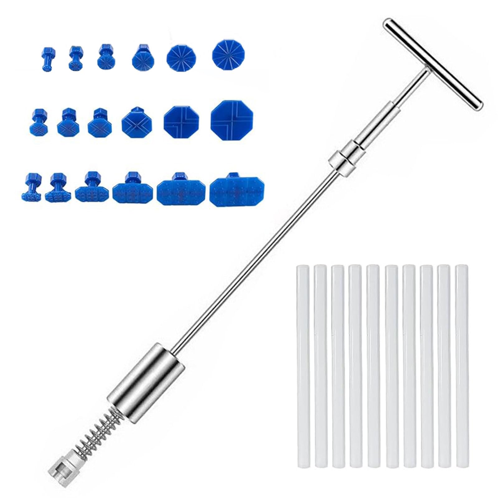 Tirabolli per Carrozzeria,29pcs Kit Rimozione Ammaccature Auto,Kit Riparazione Carrozzeria Auto,Strumento per Riparazione Ammaccature,Kit Rimozione delle Ammaccature Senza Verniciatura