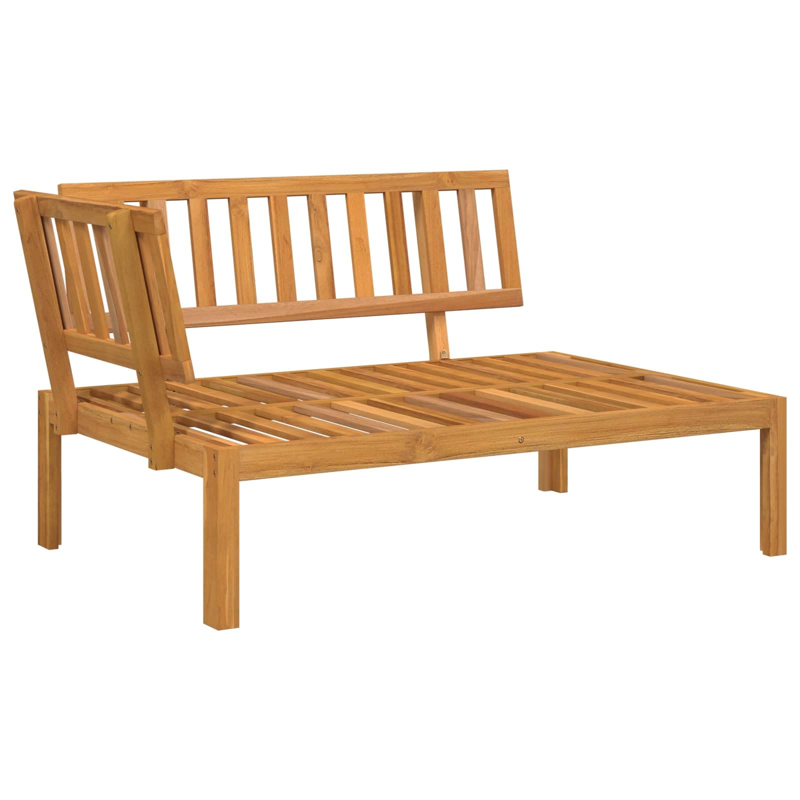 Sofa Set Anthrazit mit Kissen aus massivem Akazienholz 2-teiliges Moebelset für Garten und Terrasse mit Tisch und Outdoor-Sitzgruppe, modular, wetterfest, modernes Design
