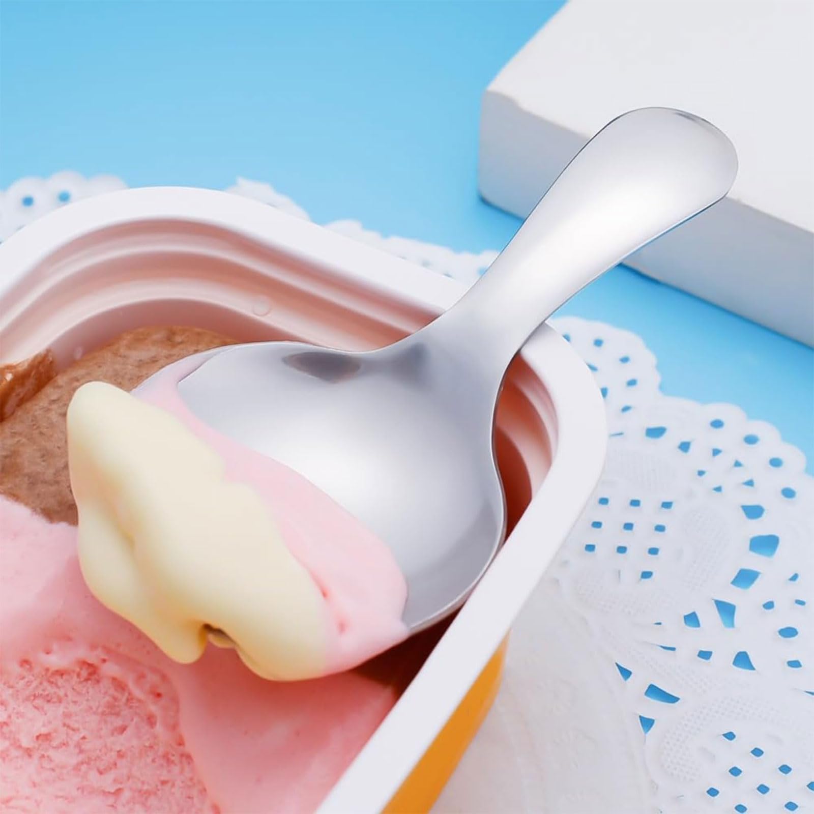 5-pak mini miarek z krótkim uchwytem, srebrne mini miarki do słoików, małe miarki ze stali nierdzewnej do kawy, cukierków, soli, cukru, herbaty i deserów (srebrne)