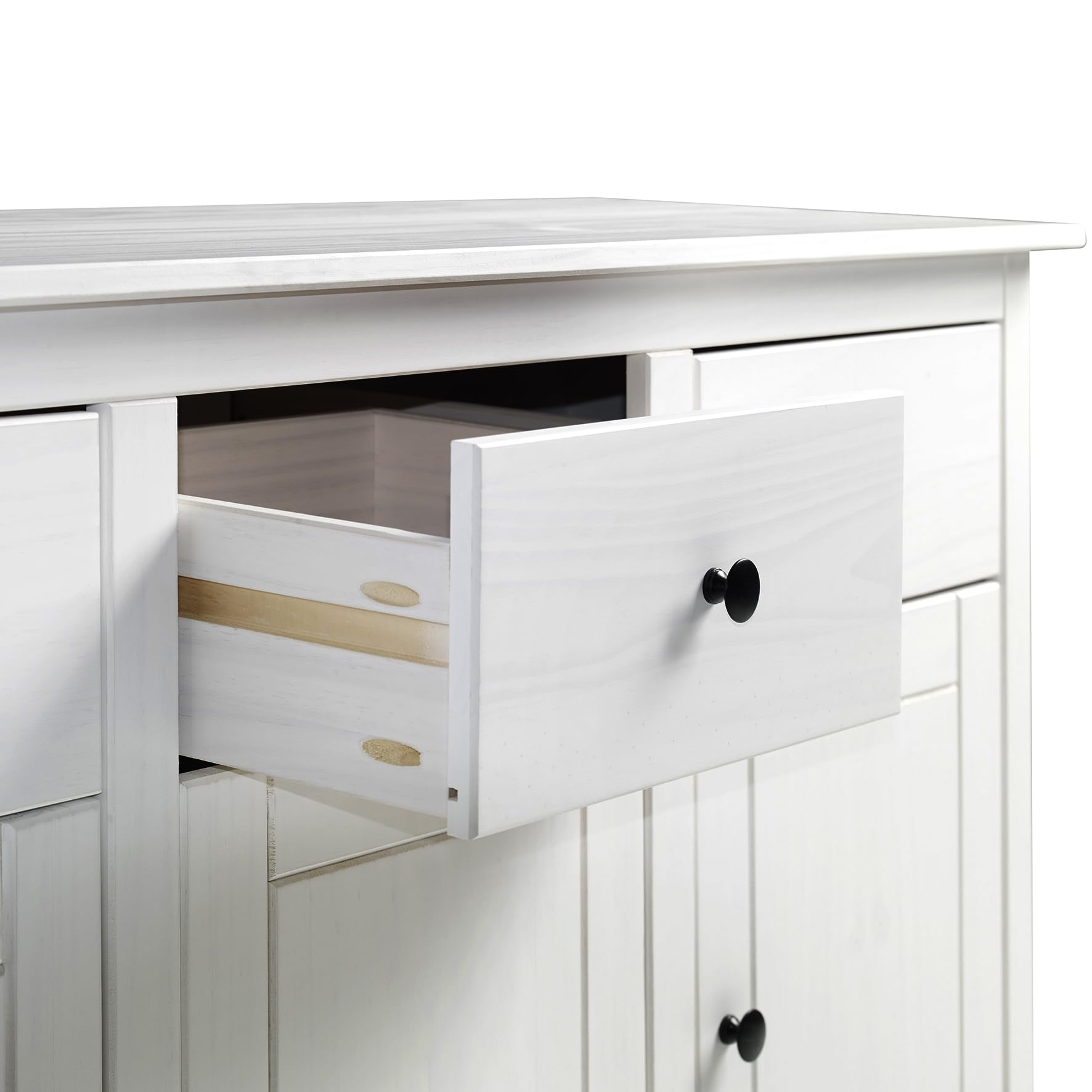 Buyqualia Aparador OSMA 3P 3C, 79x134x40 Blanco Abierto