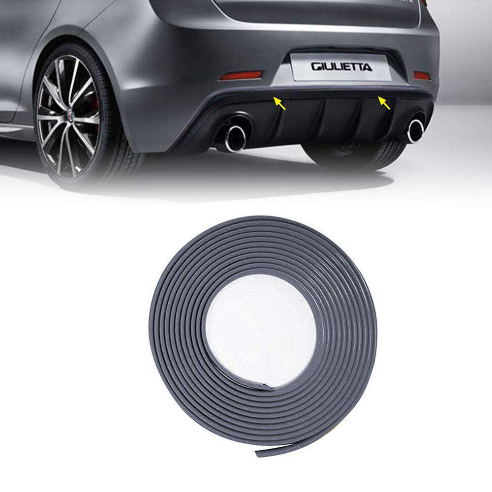 Quattroerre Silver Profile Sticker Dam Bumper Rear Alfa Giulietta with 3M APT Double-Adhesive