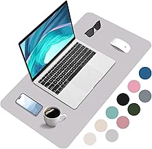 Desk Mat – Desk Protector, PU Waterproof, Non-Slip – Large Mouse Pad (80 x 40 cm) – Mouse Pad for Desk, Tidy (Light Purple)