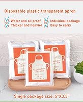 Vista 2 de Disposable Aprons (50 Count), Plastic apron for Painting Party, Cooking, Housework, Picnic etc.