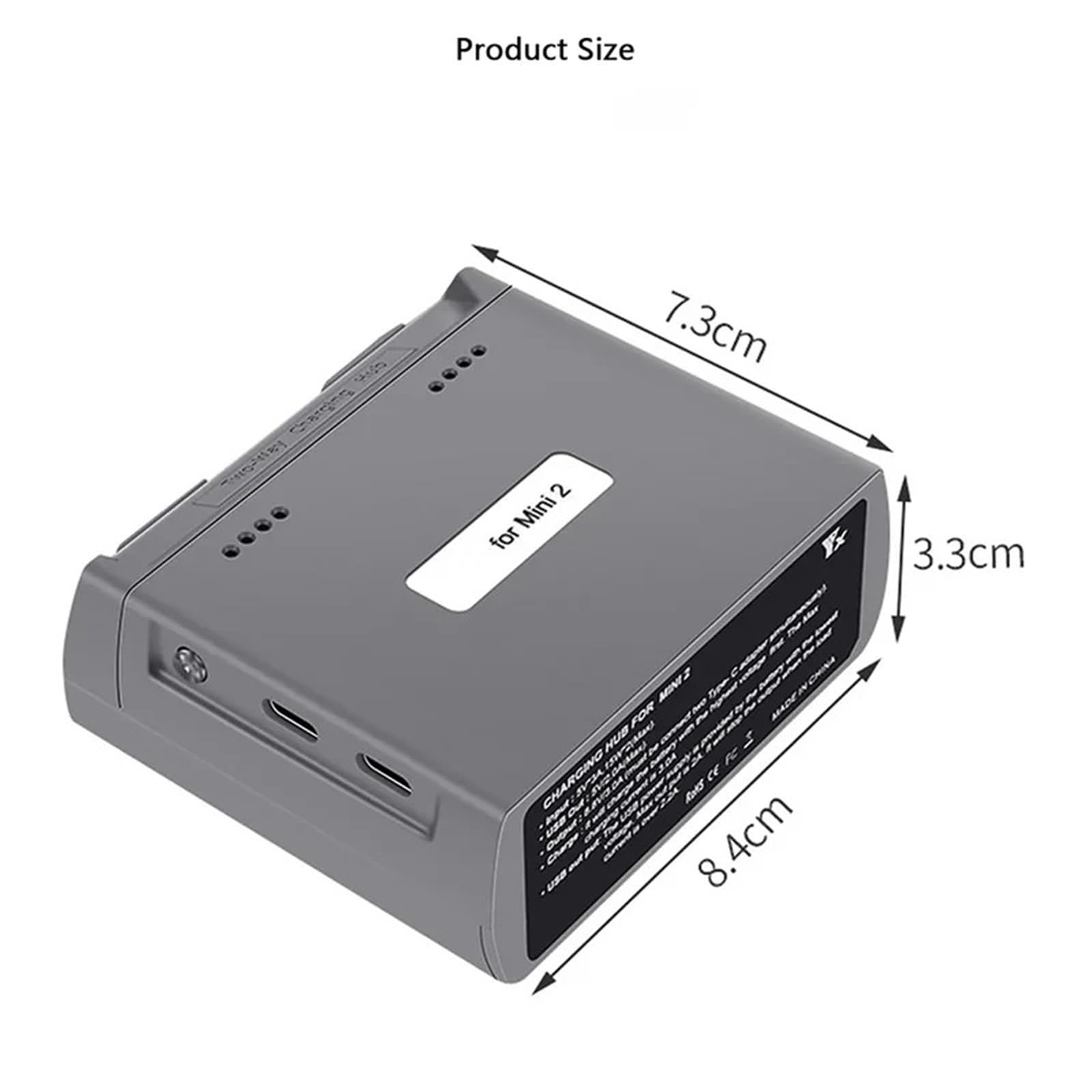 Bateria 2400 mAh i koncentrator ładujący USB do DJI Mini 4K / Mini 2/2 SE/SE 7,7 V Inteligentny akumulator do dronów Akcesoria(2 battery)