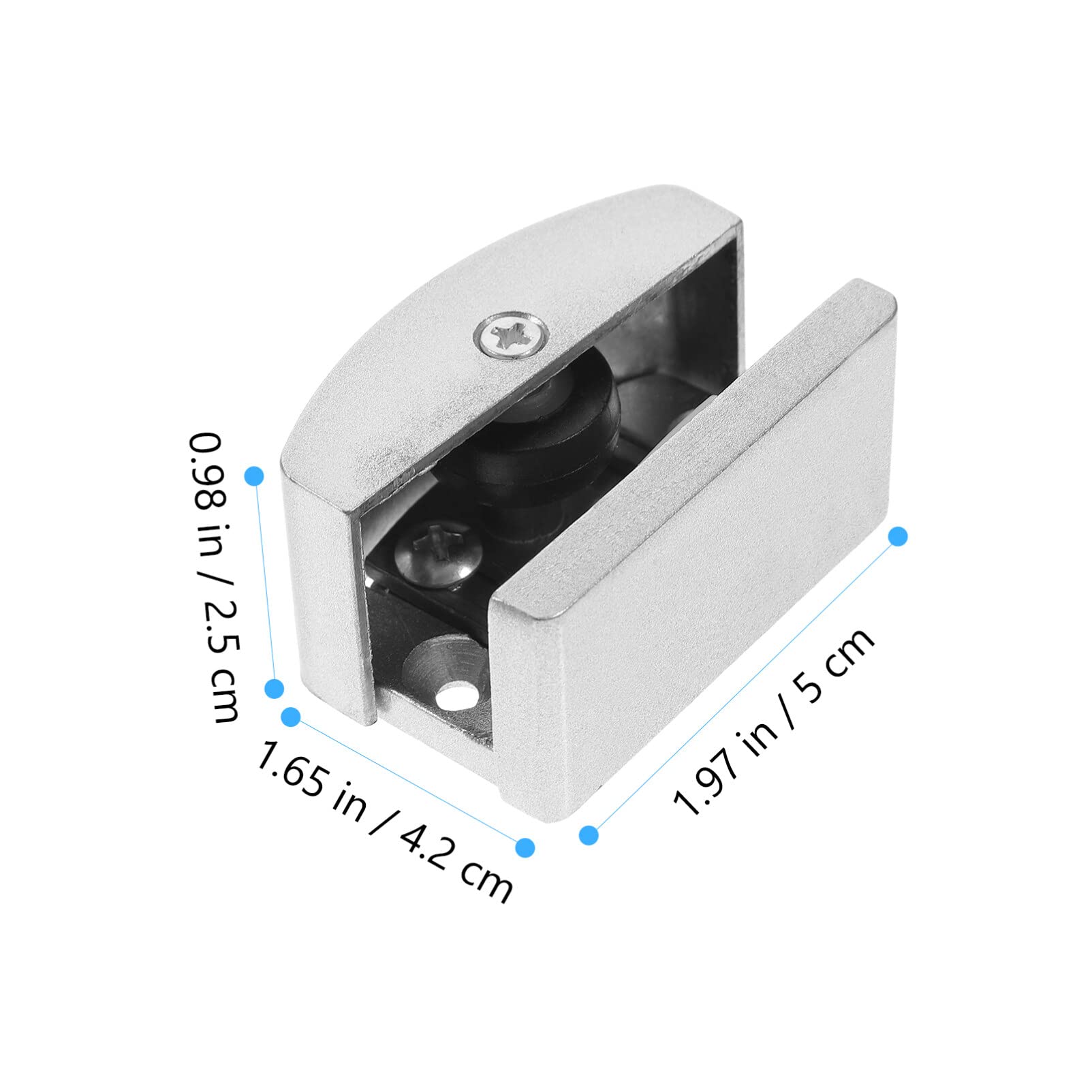 TOVINANNA Shower Door Bottom Guide for Sliding Glass Doors Anti-Swing Glass Door Roller Slider Rust Resistant Bathroom Door Track Replacement Part for Shower Door Alignment 1 Pack - Image 2