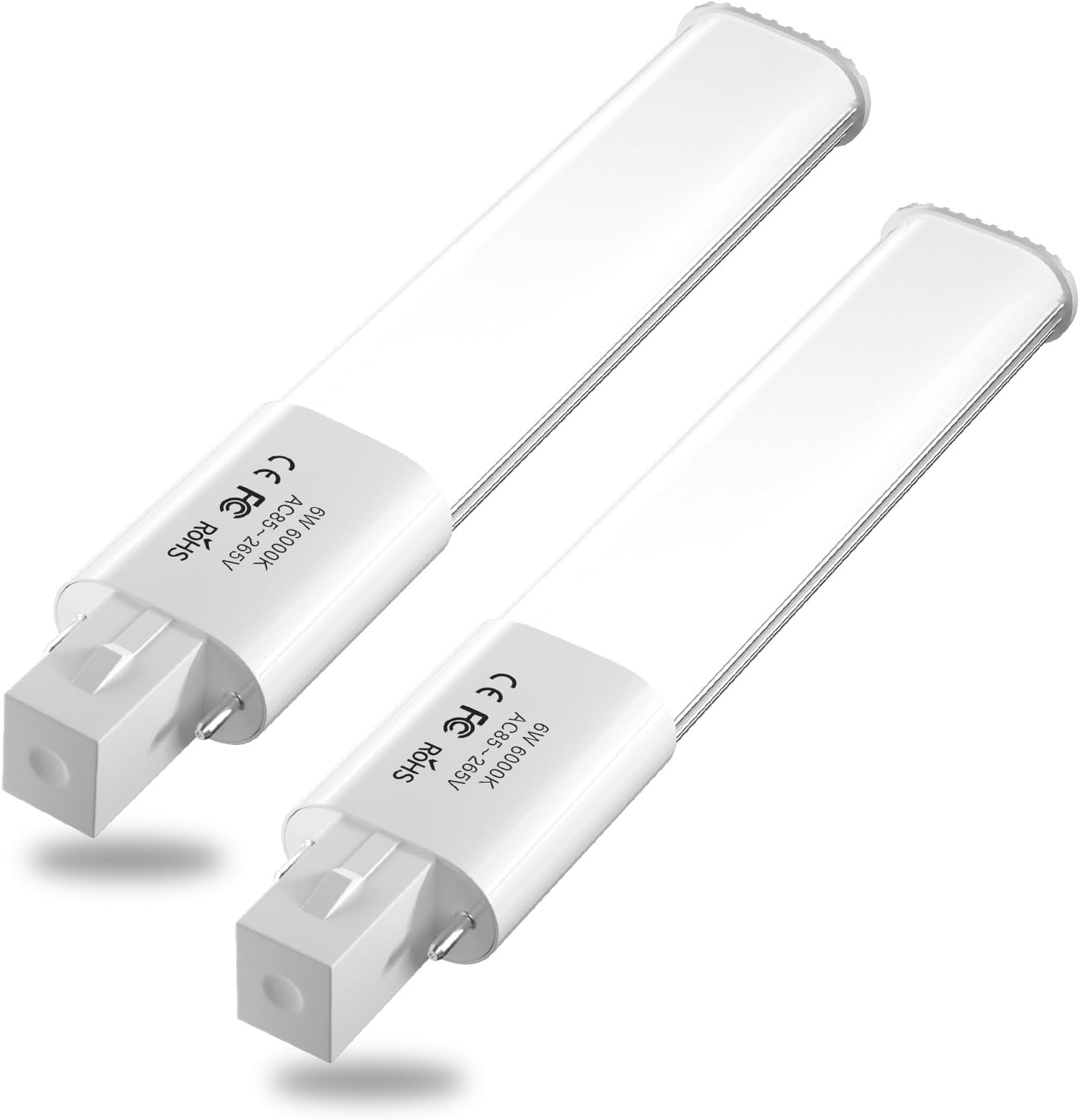 Bonlux 6W LED PL Retrofit Lamp G23 2-Pin Base 13W CFL，Compact Fluorescent Lamp Replacement 180 Degree Beam Angle LED PL Horizontal Recessed G23 Bulb Cold White 6000K