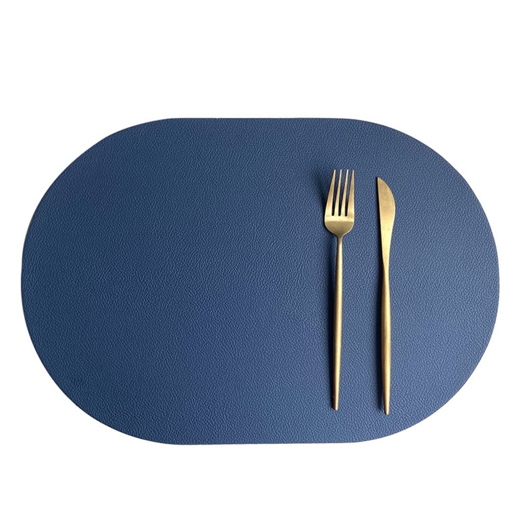 IANSHFKN Oval Leather Placemats Pu Western Home Ins Table Mats Insulated