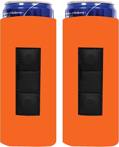 Miniatura 1 de QualityPerfection Funda magnética delgada para latas, 3 imanes, cerveza delgadaenergía, 12 onzas, tamaño delgado de 0.157 in de grosor, neopreno (2
