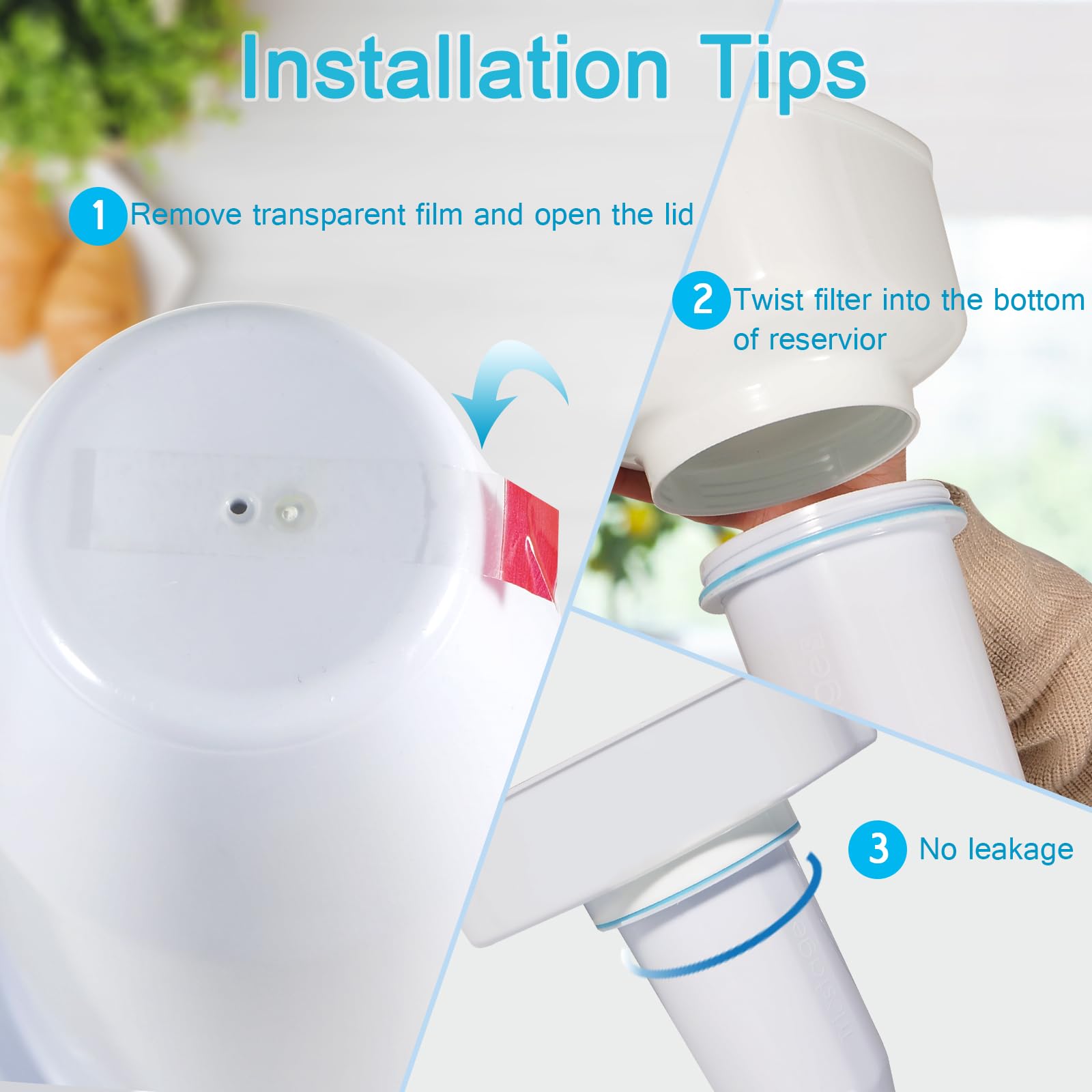 VIPHASES - Paquete de 2 cartuchos de filtro de agua de 6 etapas de repuesto para jarra de filtro de agua ZR-017 ZP-010, sistema avanzado 0 TDS para eliminar el 99.99% de plomo, cloro, fluoruro,