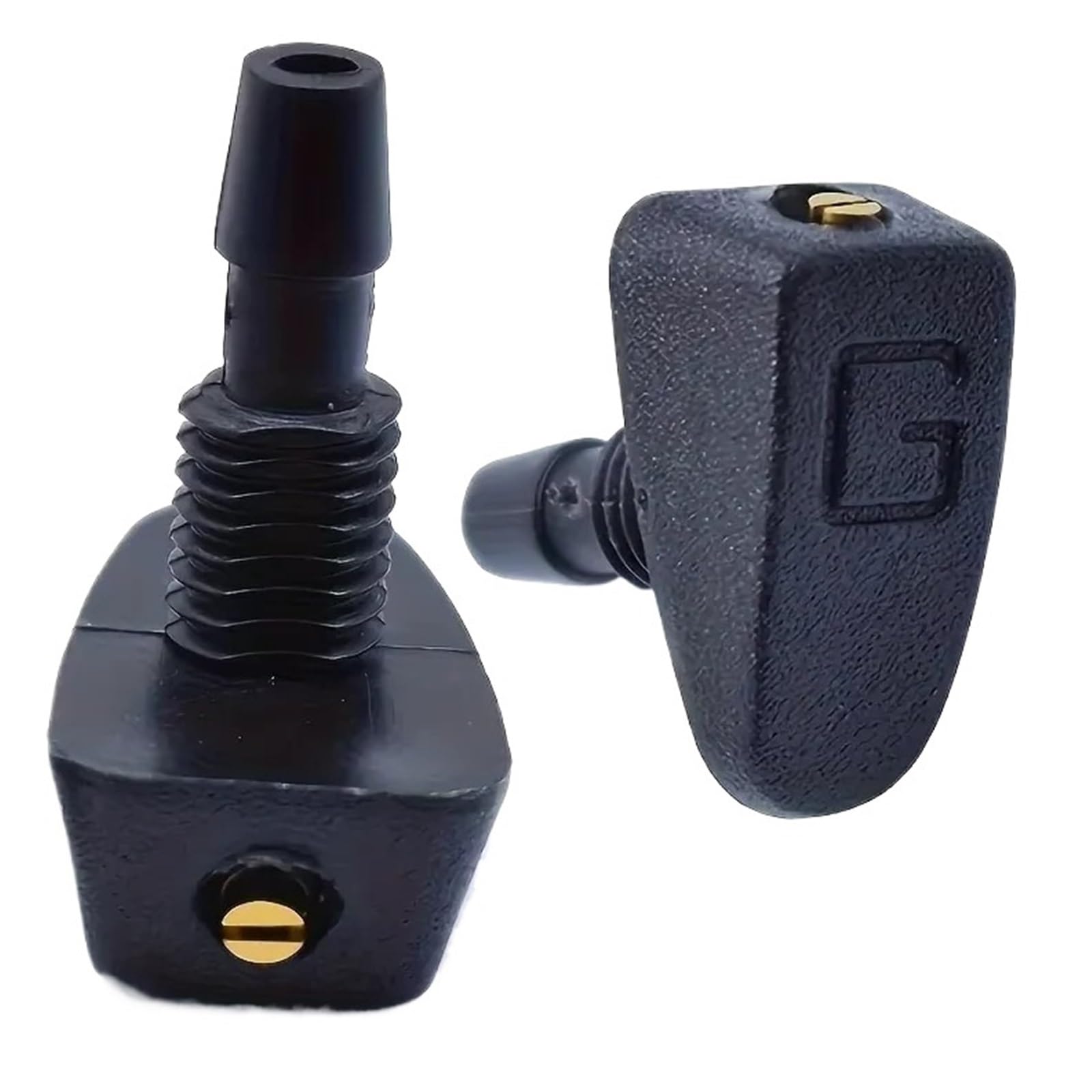 Zhlouytg One Color 2 Pcs Car Universal Front Windshield Wiper Nozzle Jet Sprayer Kits Front Windshield Spray Nozzles Washer Jet Kit