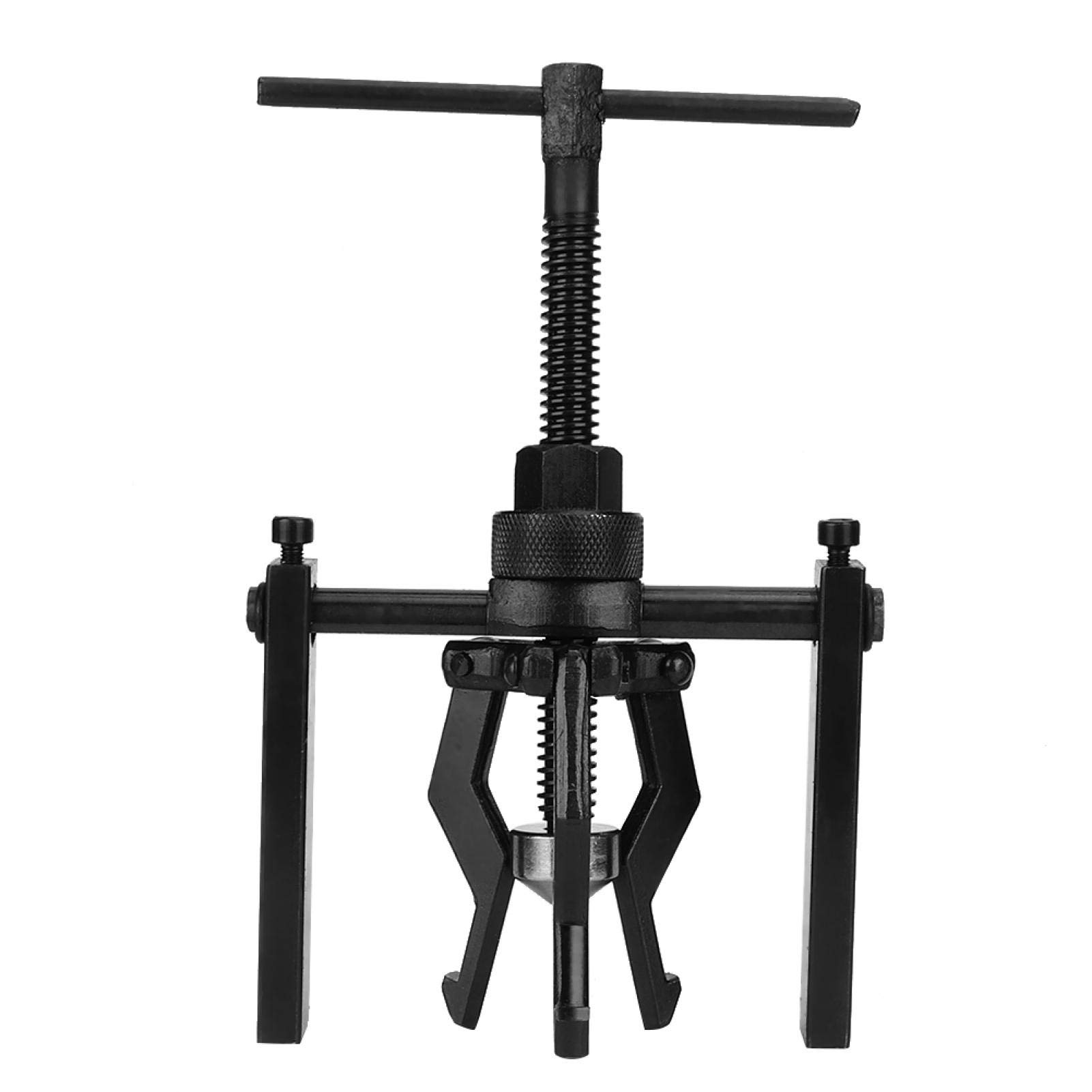 Haofy Black 3 Jaw Inner Bearing Puller Gear Extractor, Carbon Steel 3-Jaw Pilot Inner Bearing Puller Tool Kit, Heavy Duty Automotive Machine Removal Separate Tool Kit