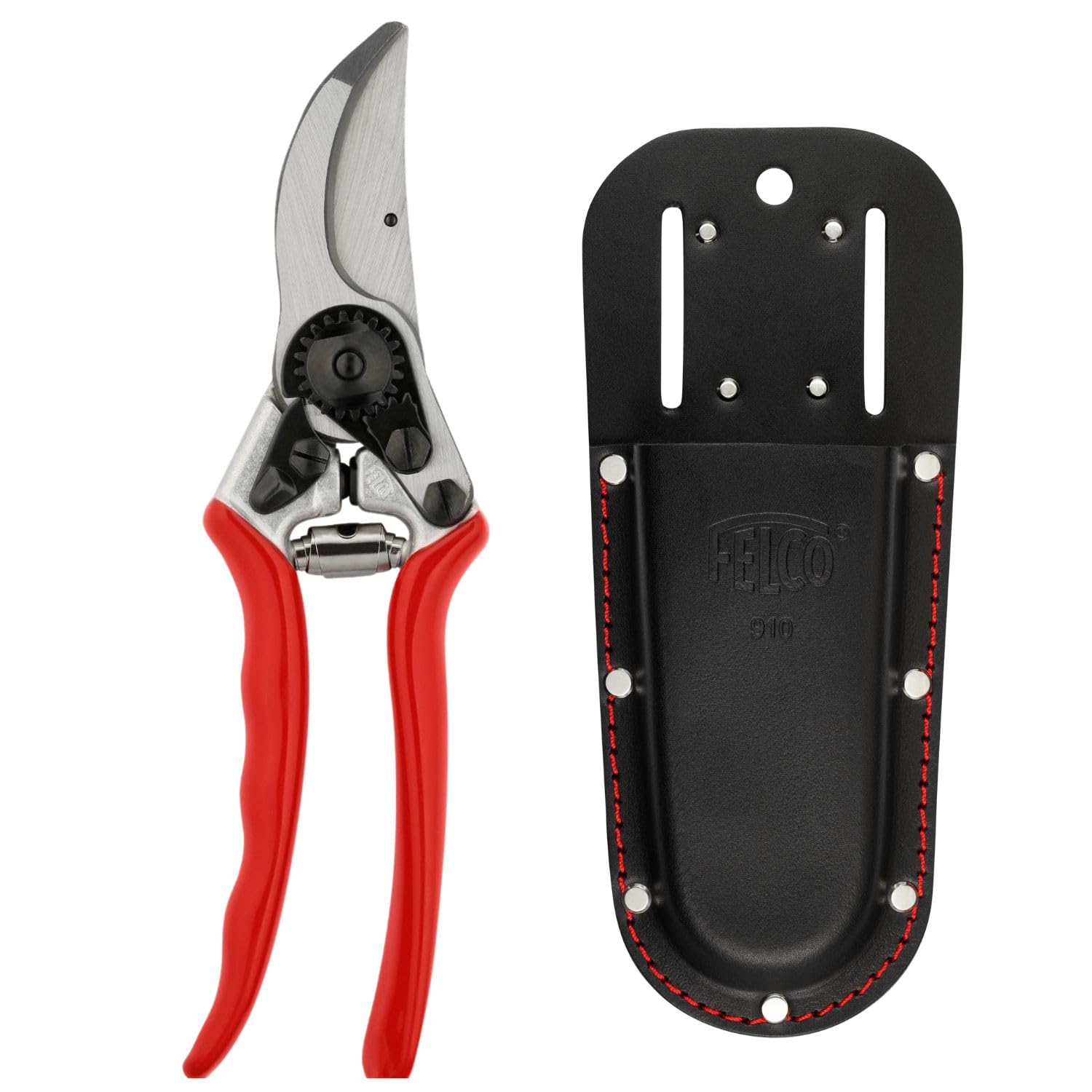 FELCO - Set di forbici da giardino FELCO 11 e custodia nera FELCO 910, taglio fino a 25 mm, strumenti di precisione per giardinaggio