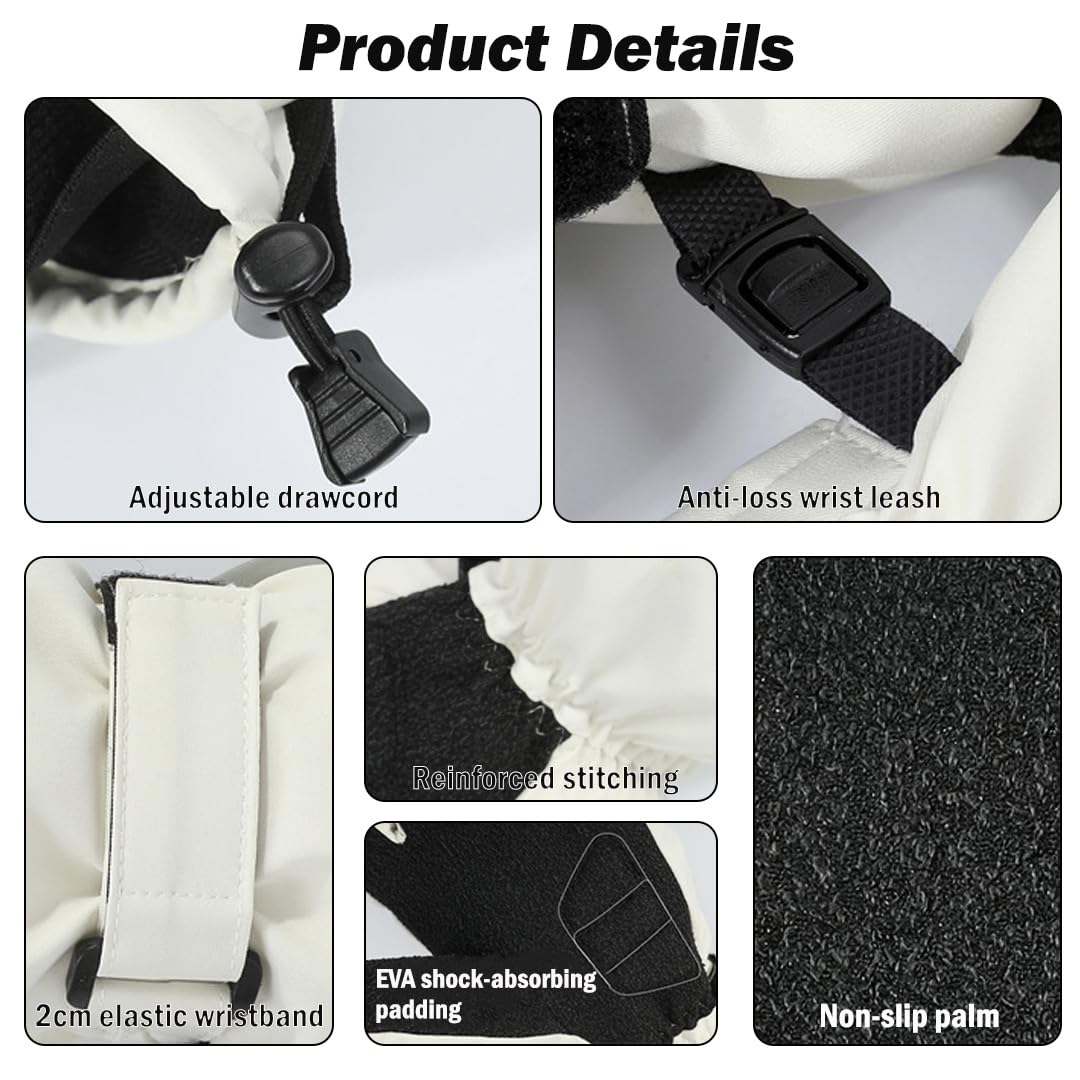 Guanti Da Sci PRO Con Tutore Polso Supporto Protezione, Guanti Termici Impermeabili Con Touchscreen Per Sci Snowboard