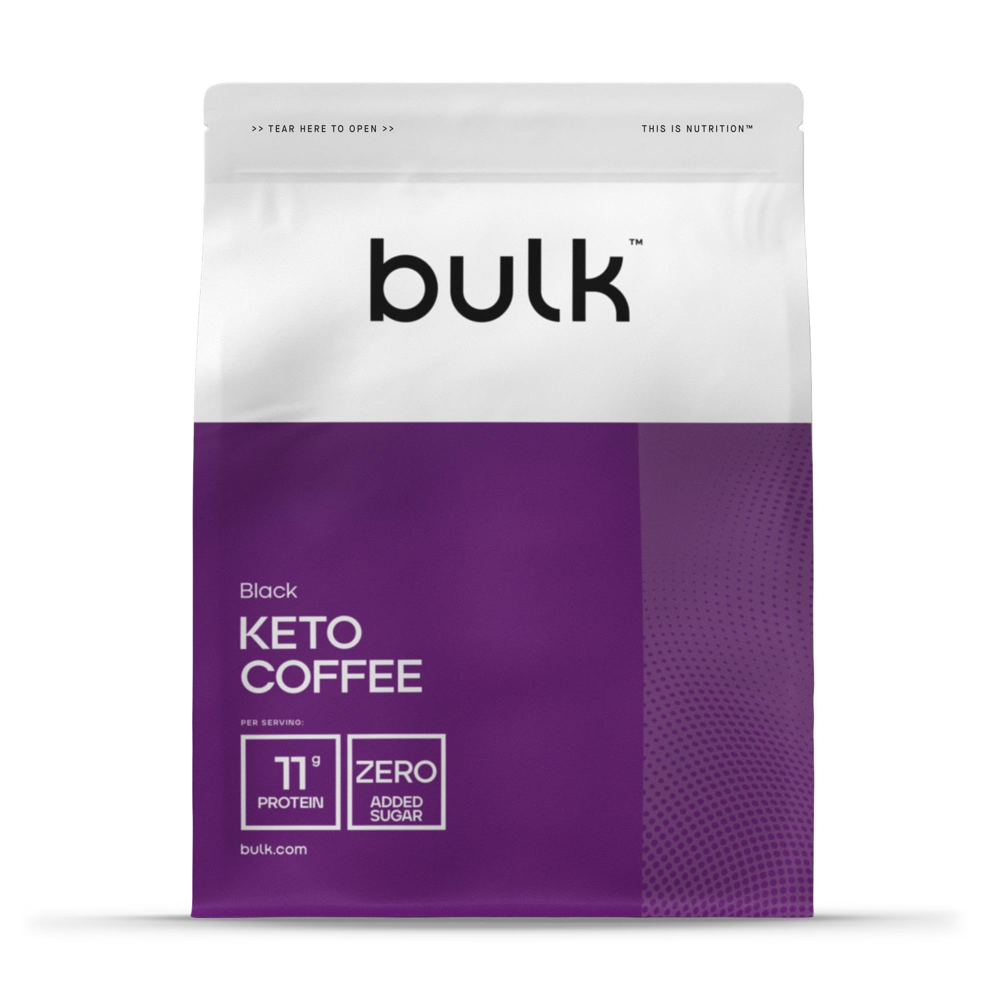 Bulk Keto Coffee, High Protein, Black, 500 g, Packaging May Vary