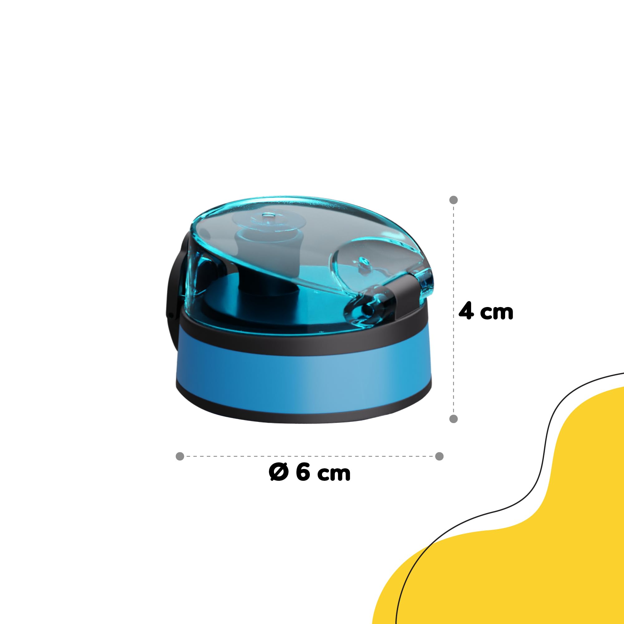 schmatzfatz Tappo per Borraccia – Coperchio di Ricambio Senza BPA con Cannuccia in Silicone, Chiusura a Prova di Perdite per Biberon 500ml, Facile da Pulire, Lavabile in Lavastoviglie, Blue Bees