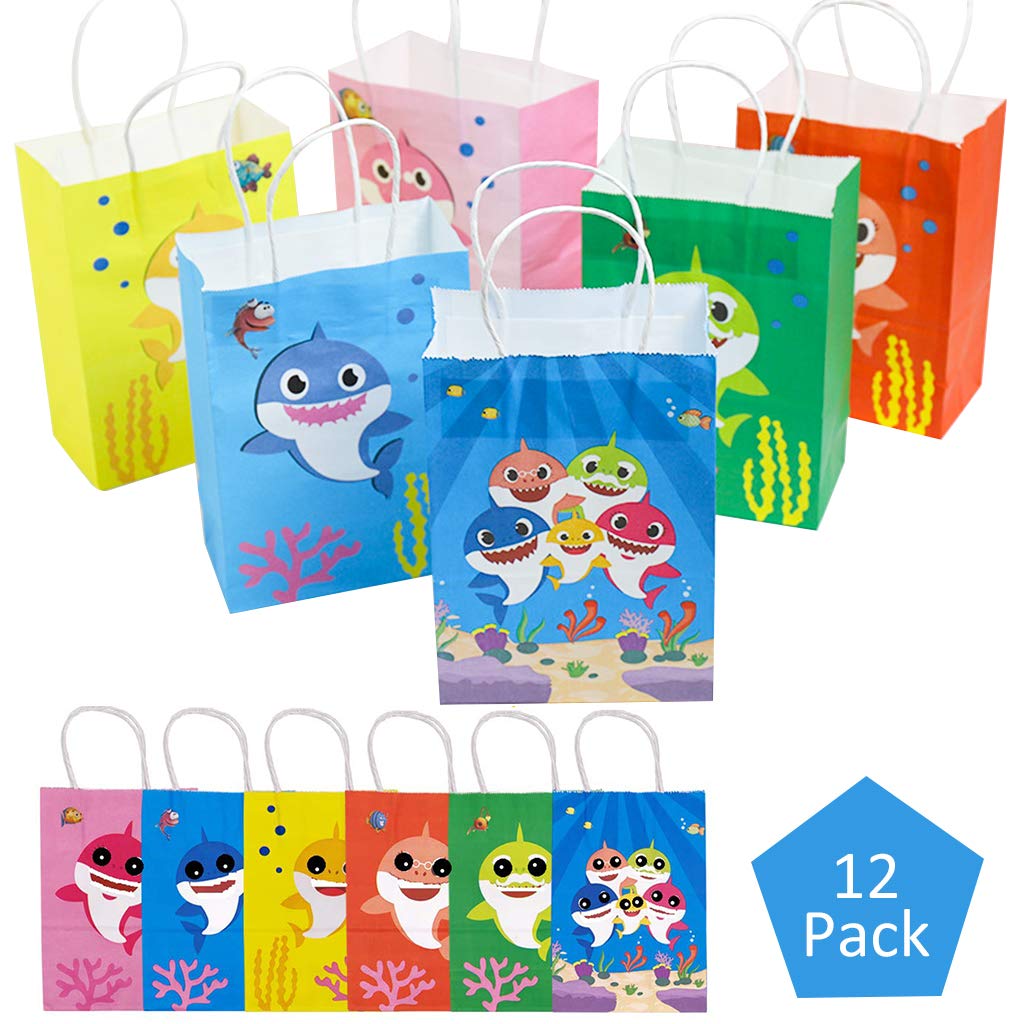 Buy 12PCS Baby Shark Paper Bags, DreamJ Baby Shark Party Favors with 6
