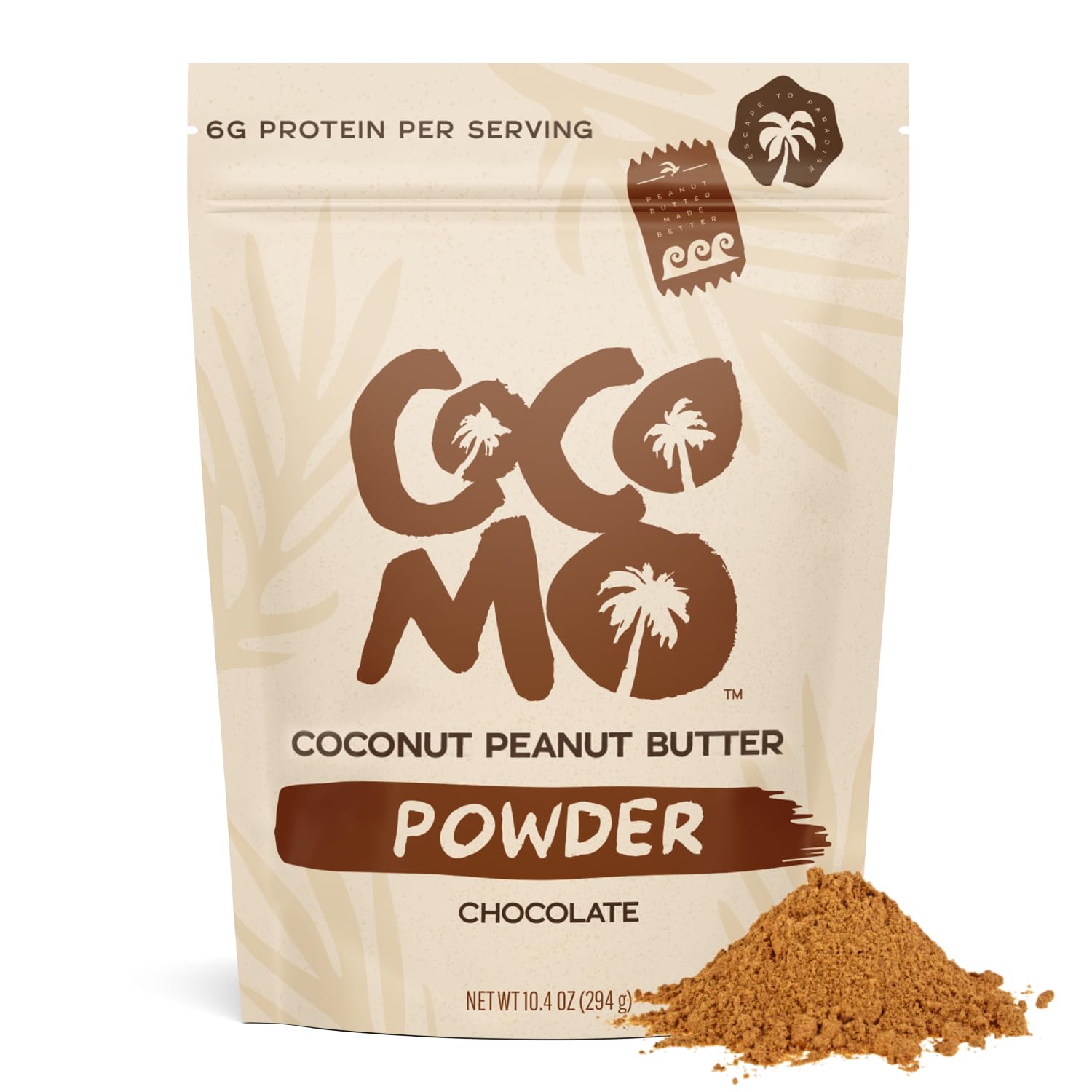 Amazon.com : Cocomo Coconut Peanut Butter Powder, Chocolate - 14