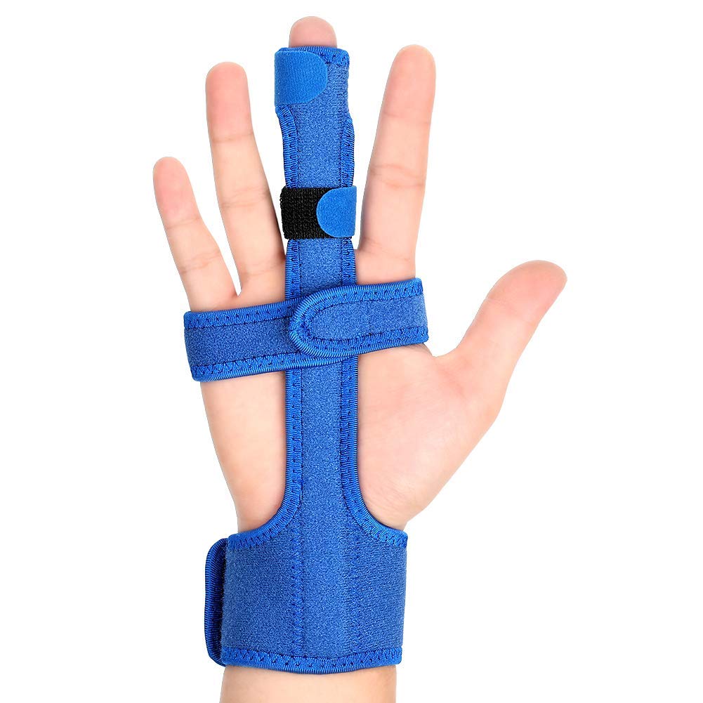 Trigger Finger Splint Finger Brace – Comfortable Finger Splints for Broken Fingers. Adjustable Aluminium Finger Straighter for Bent Mallet or Arthritic Finger Joints. Fits All Fingers (Blue)