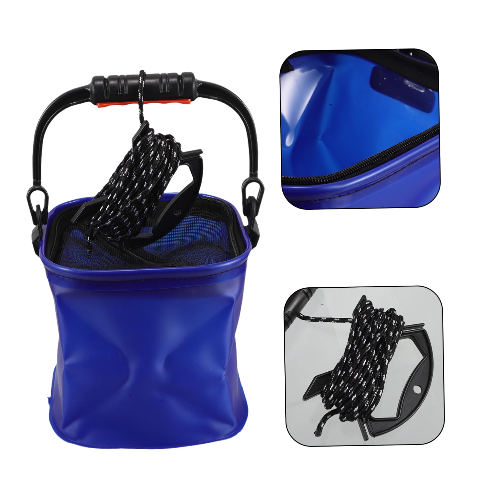 Secchio per La Pesca di Pesci Vivi Contenitore per Acqua Portatile Pieghevole con Coperchio E Maniglia per Il Campeggio