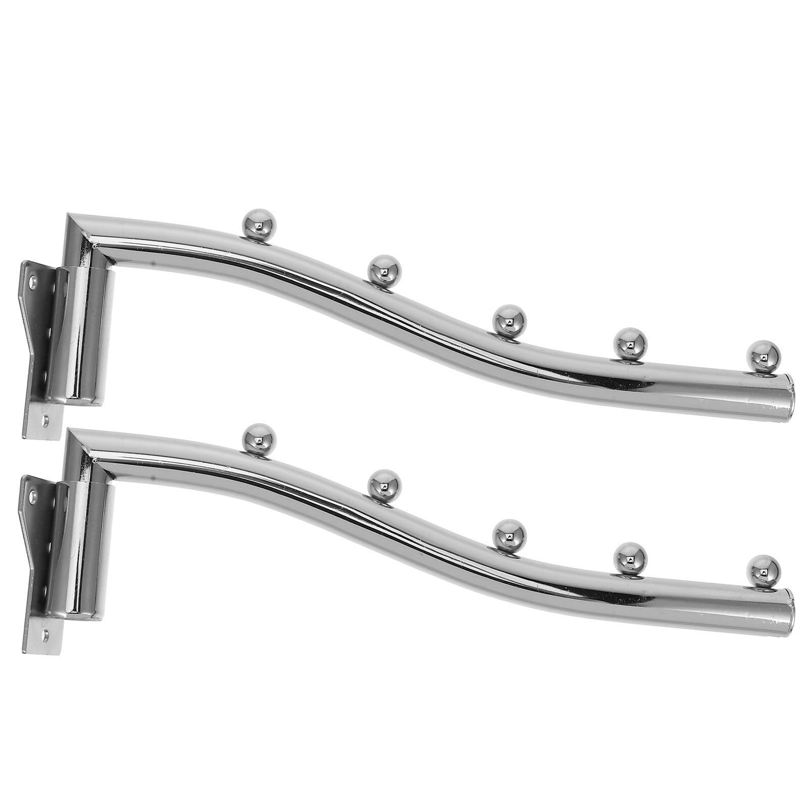 Wall Clothes Drying Rack 2pcs Folding Wall-mounted Clothes Drying Racks,Rotating Hanger Hooks, 28cm 5-bead