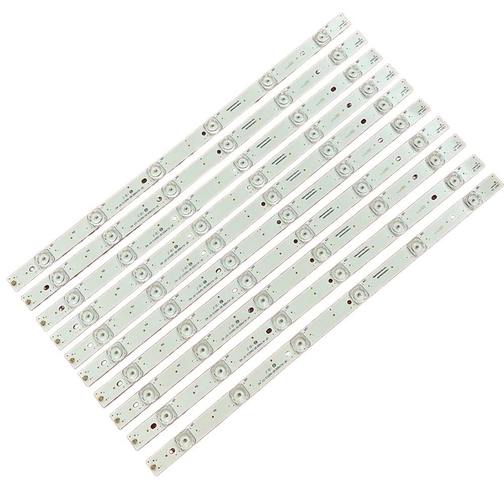 LOCLPCKGYA LED Strip Fit For Sharp LC-49SFE7332E LC-49SFE7451K LC-49SFE7452K LC-49CUF8462ES LC-49CUG8362KS LC-49CUF8372ES LC-49CUF8472ES(Kit 10pcs For 1 TV)