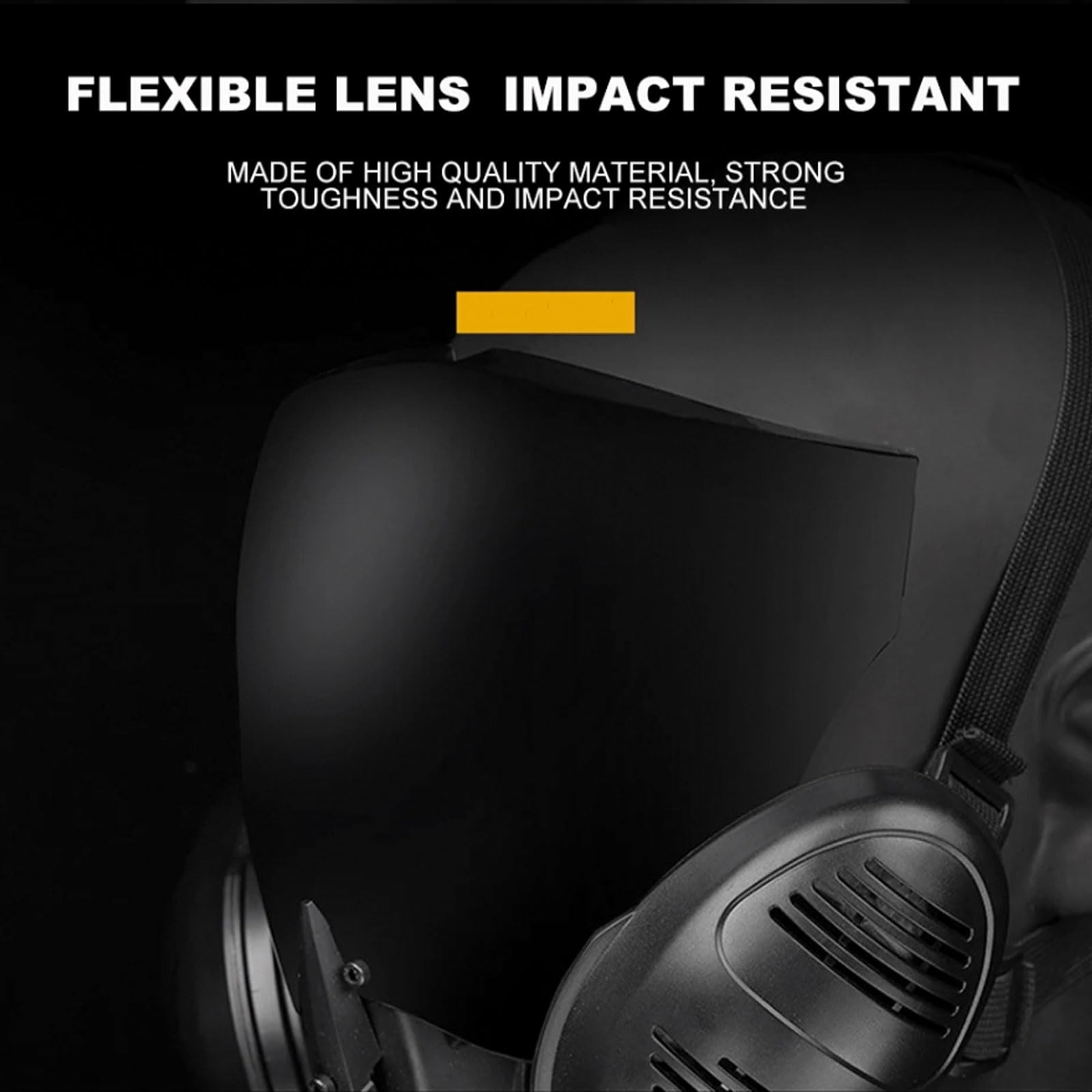 Peminkoo Maschera tattica in stile cyberpunk, per cosplay, feste, lenti staccabili, protezione tattica, paintball, softair